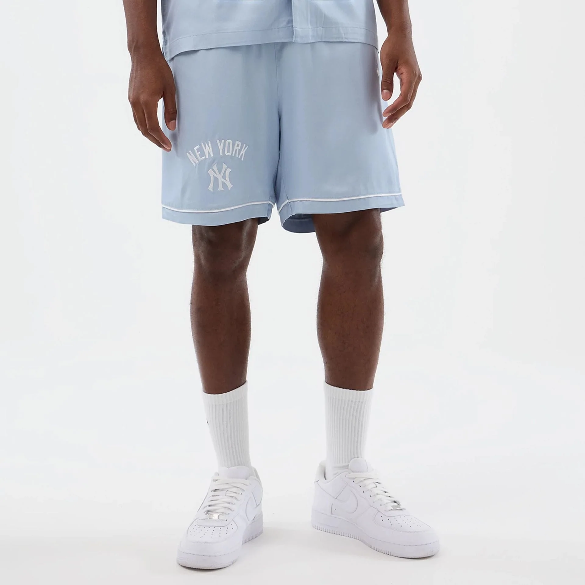 New York Yankees MLB Woven Pastel Blue Shorts