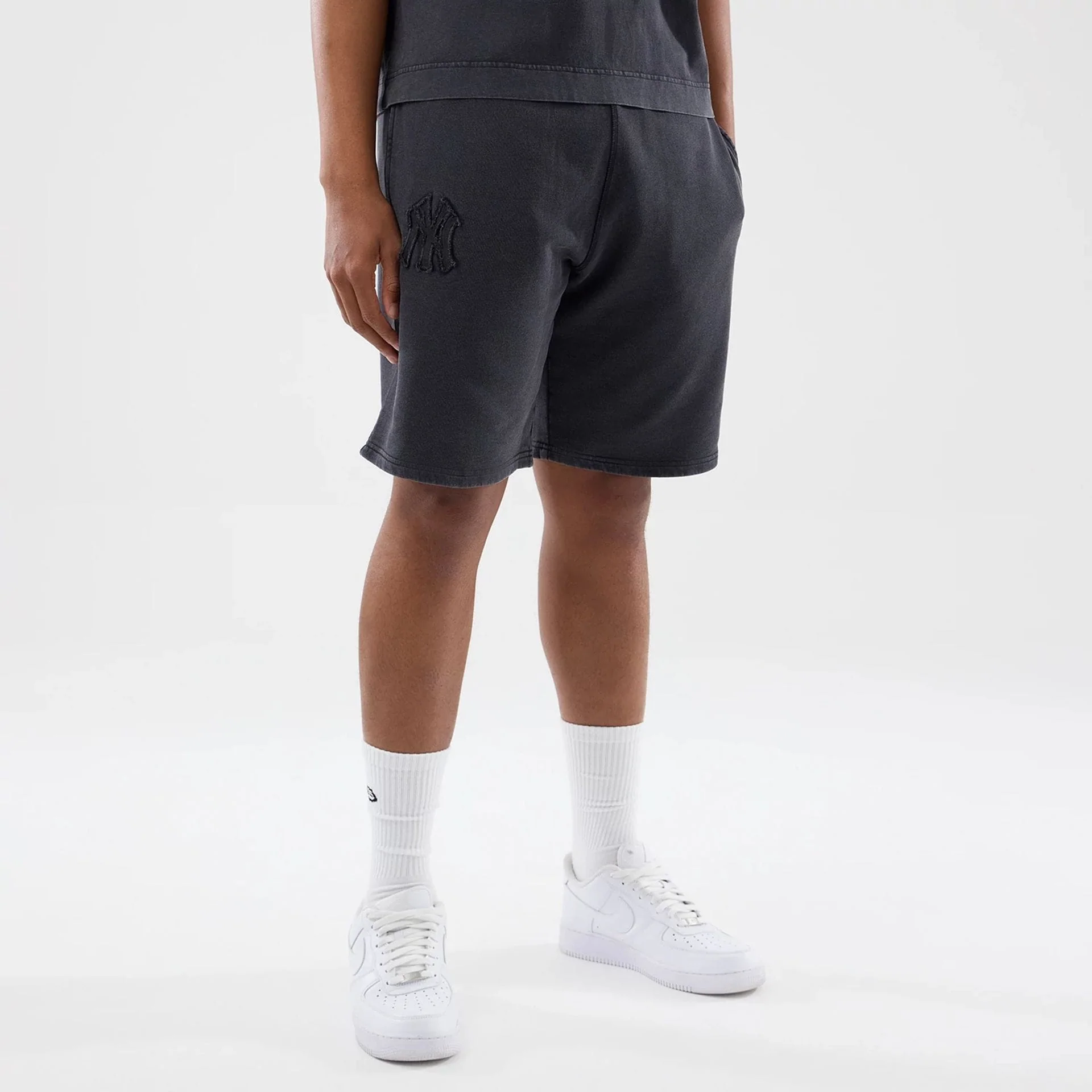 New York Yankees MLB Washed Black Shorts