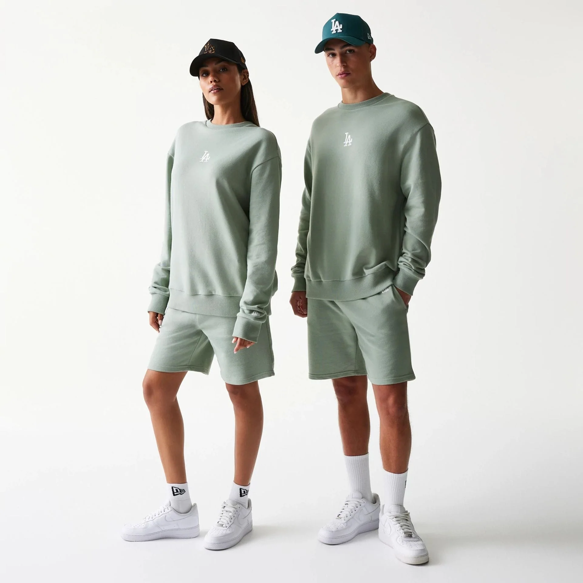 LA Dodgers MLB Midi Pastel Green Oversized Crew Neck Sweater