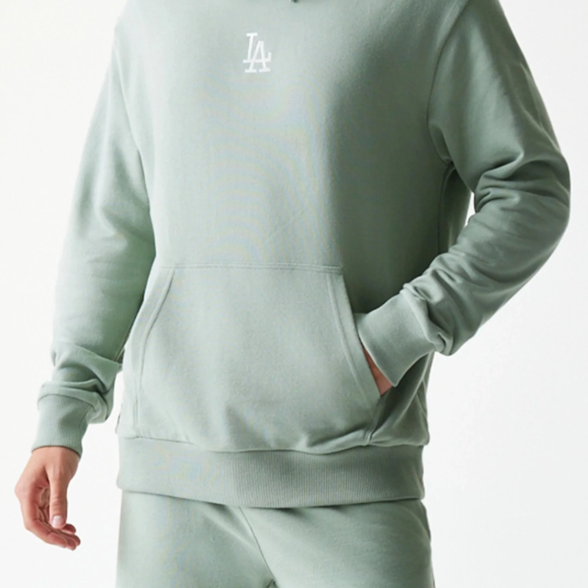 LA Dodgers MLB Midi Pastel Green Oversized Pullover Hoodie