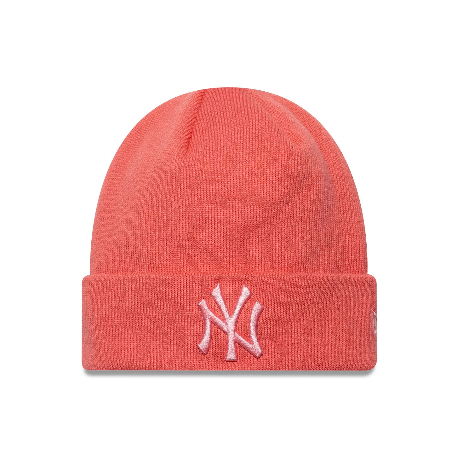 11013-new-york-yankees-mlb-league-essential-pastel-pink-cuff-knit-beanie-hat-1.jpg New York Yankees MLB League Essential Pastel Pink Cuff Knit Beanie Hat