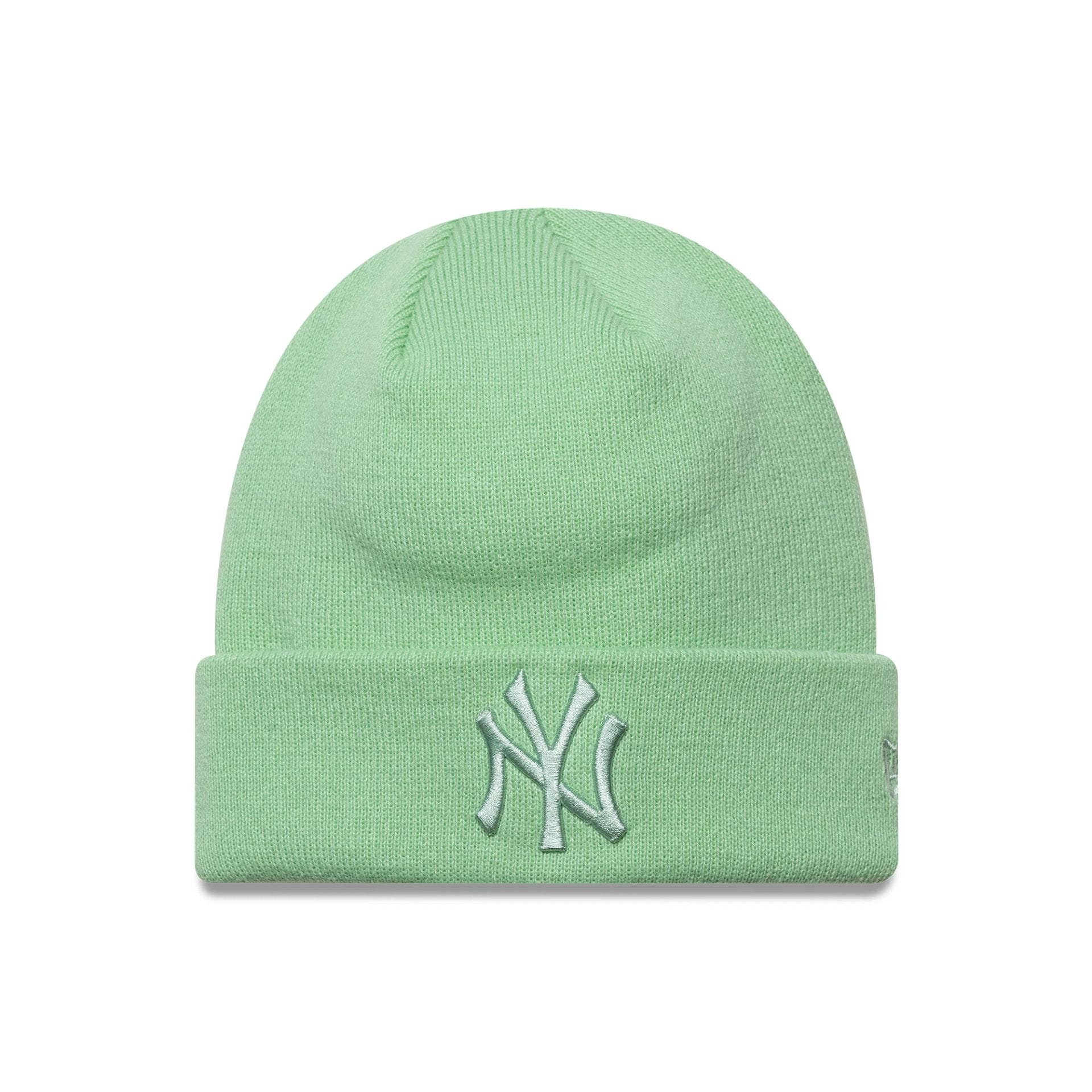 11027-new-york-yankees-mlb-league-essential-pastel-green-cuff-knit-beanie-hat-1.jpg New York Yankees MLB League Essential Pastel Green Cuff Knit Beanie Hat