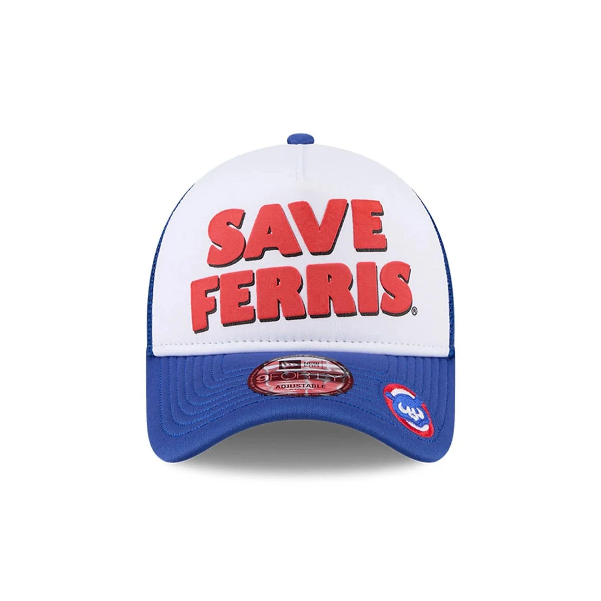 Cubs MLB X Ferris Bueller's Day Off White 9FORTY A-Frame Trucker Adjustable Cap