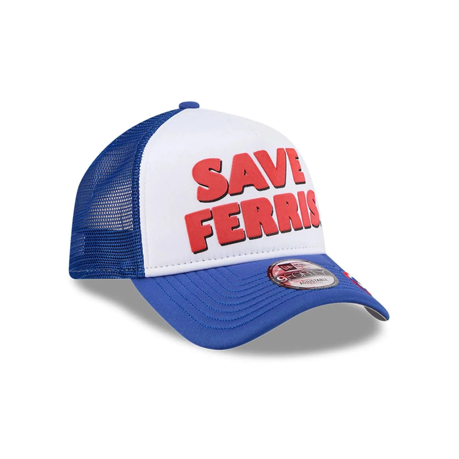 Cubs MLB X Ferris Bueller's Day Off White 9FORTY A-Frame Trucker Adjustable Cap