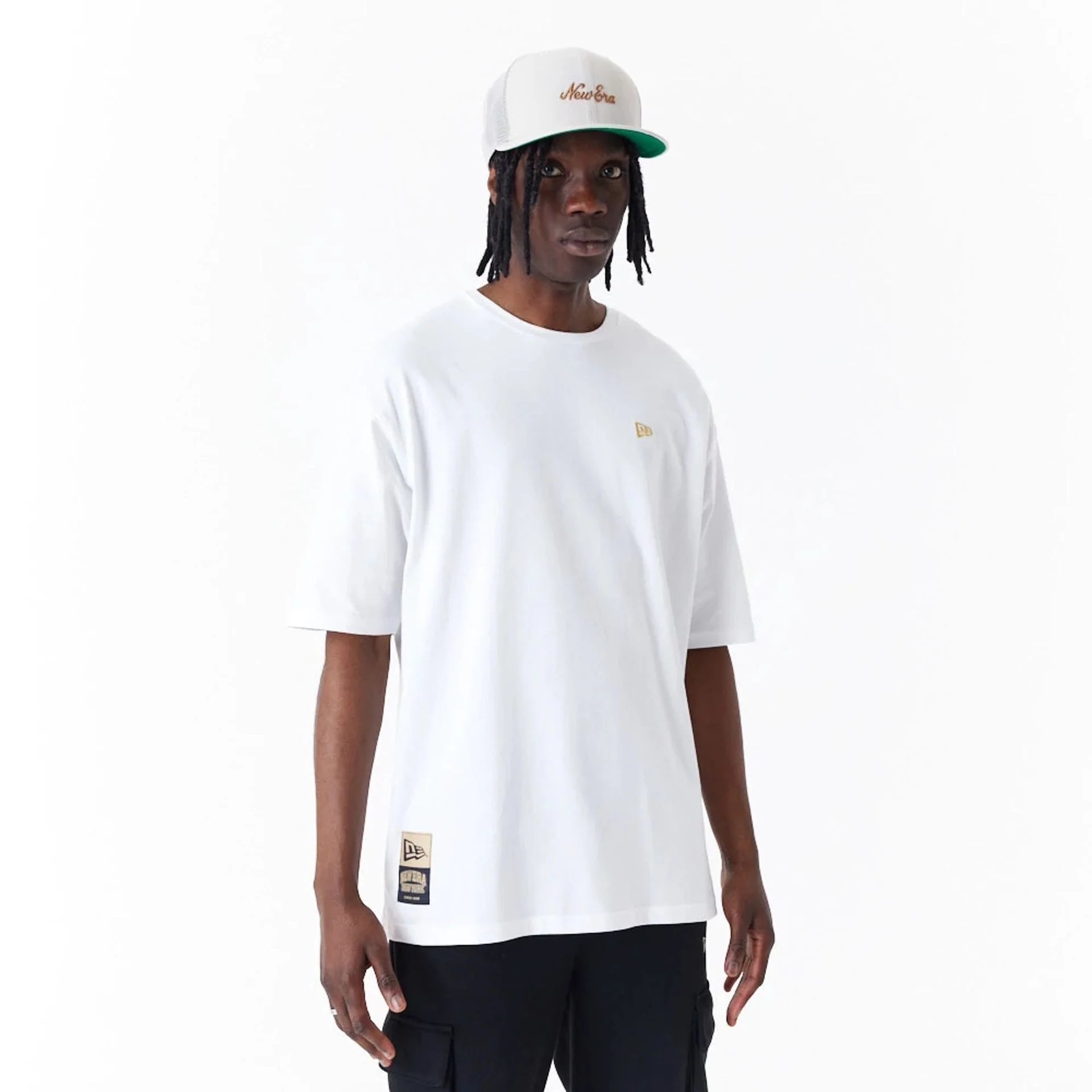 New Era Sticker White Oversized T-Shirt