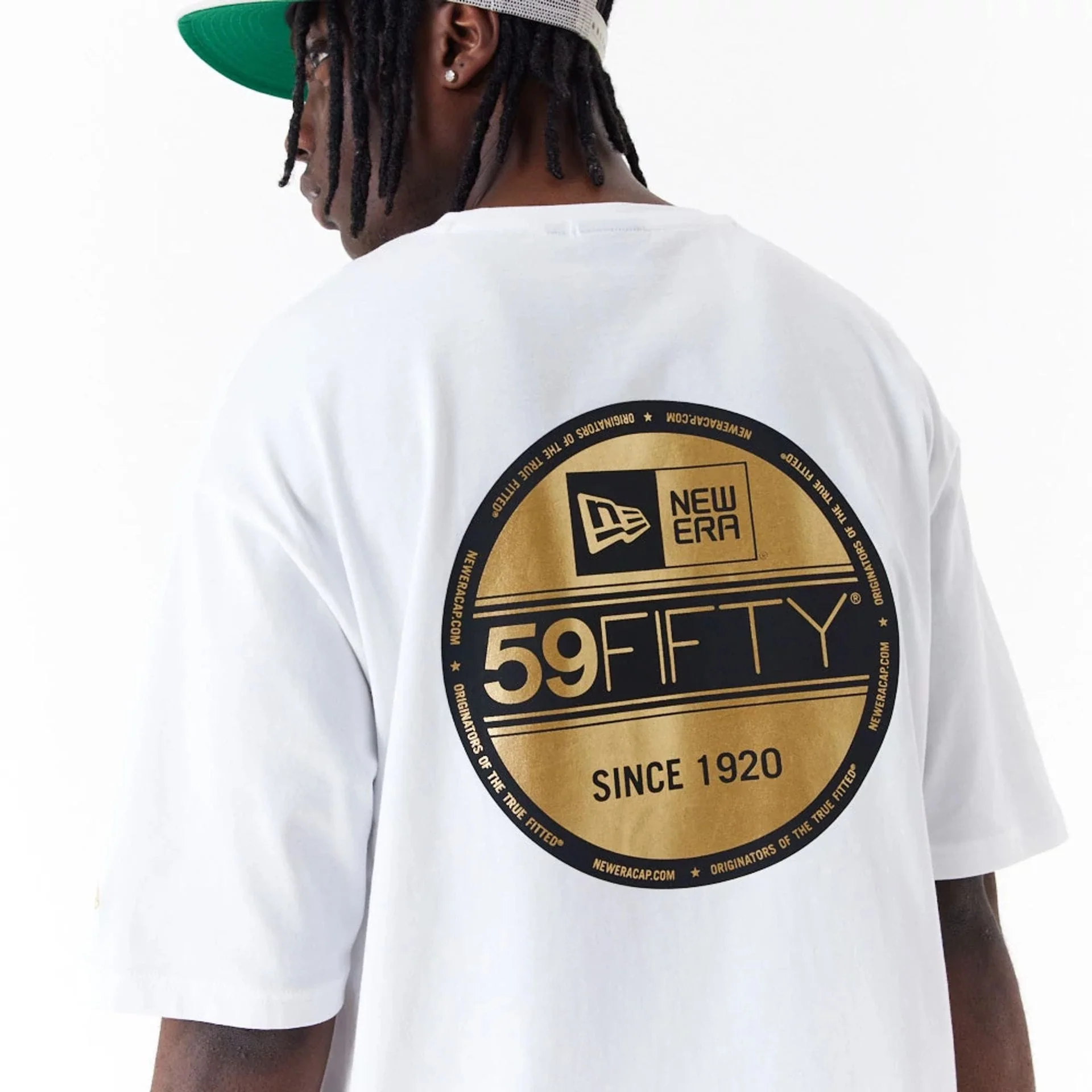 New Era Sticker White Oversized T-Shirt
