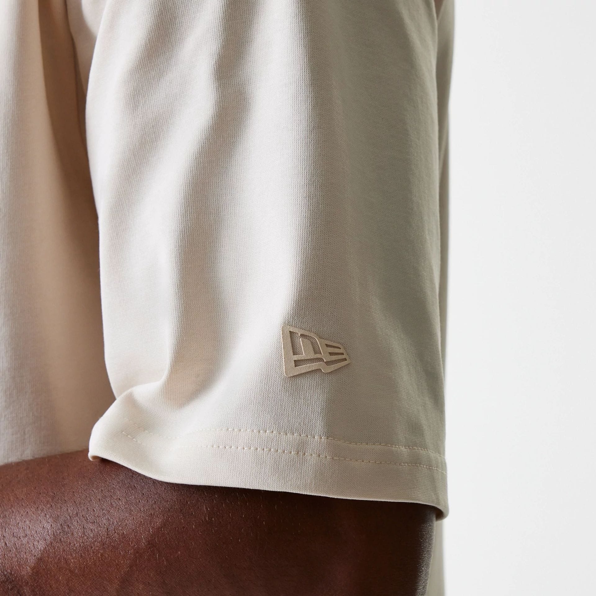 New Era Tech Light Beige Oversized T-Shirt