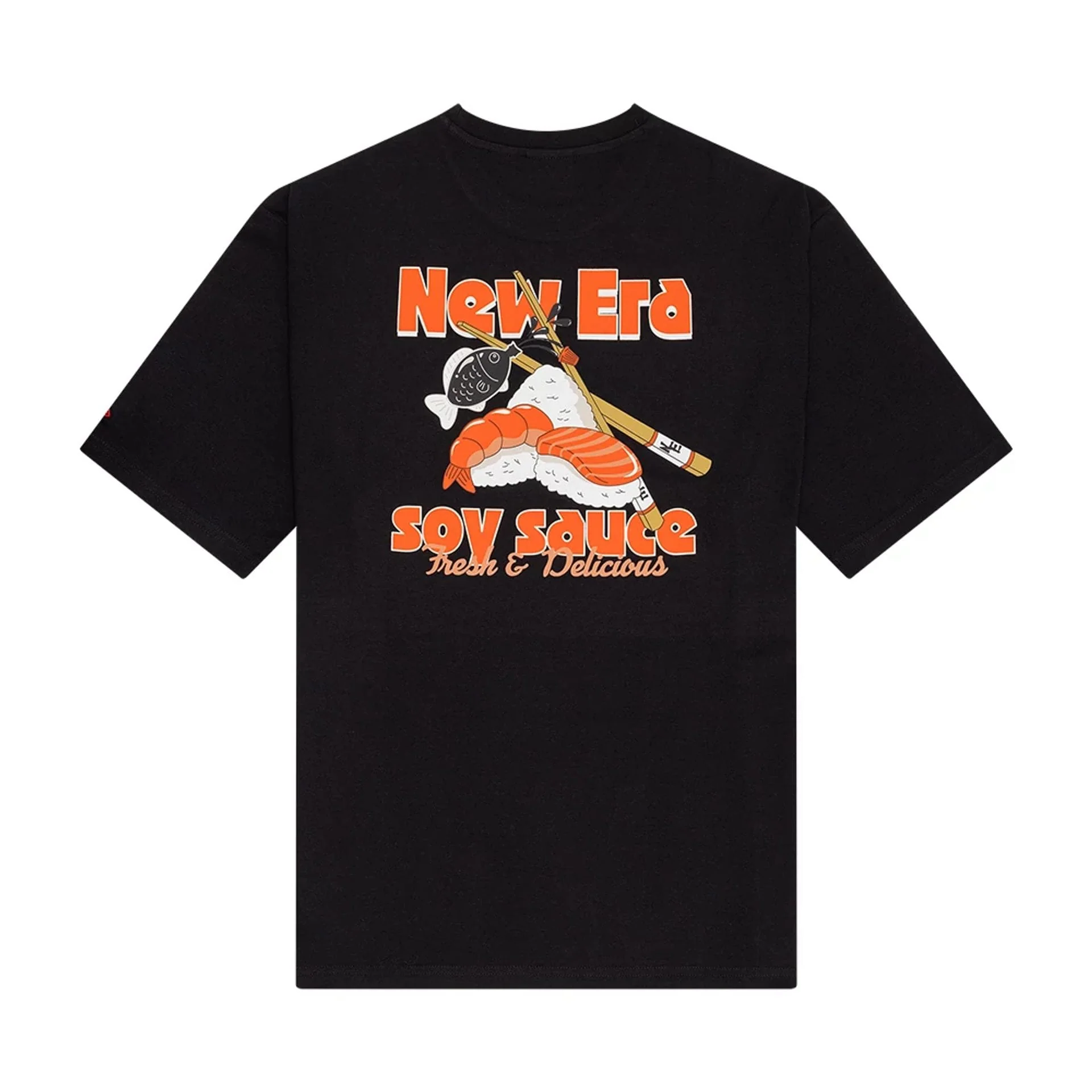 New Era Food Graphic Black Oversized T-Shirt