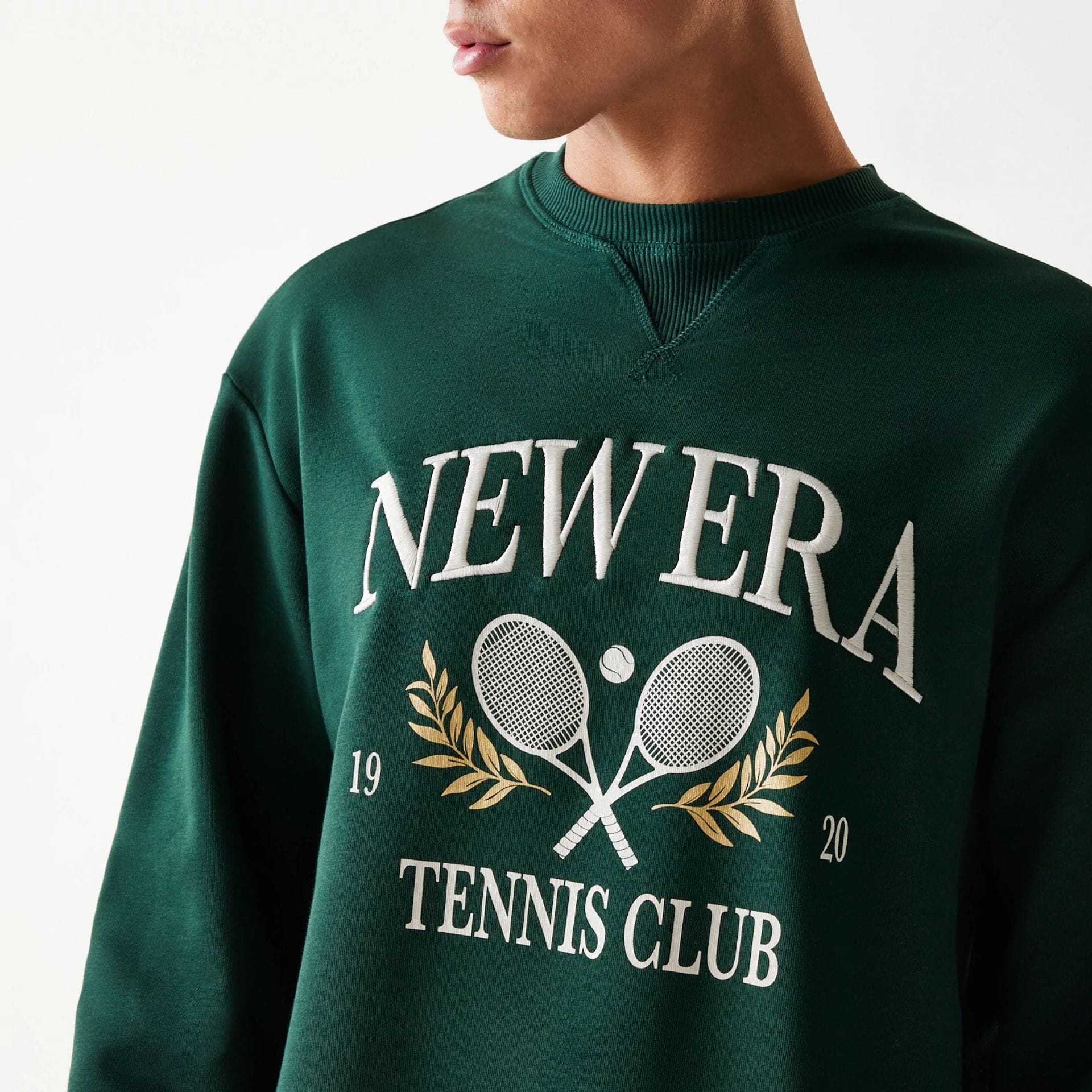 12340-new-era-dark-green-oversized-crew-neck-sweater-4.jpg New Era Dark Green Oversized Crew Neck Sweater