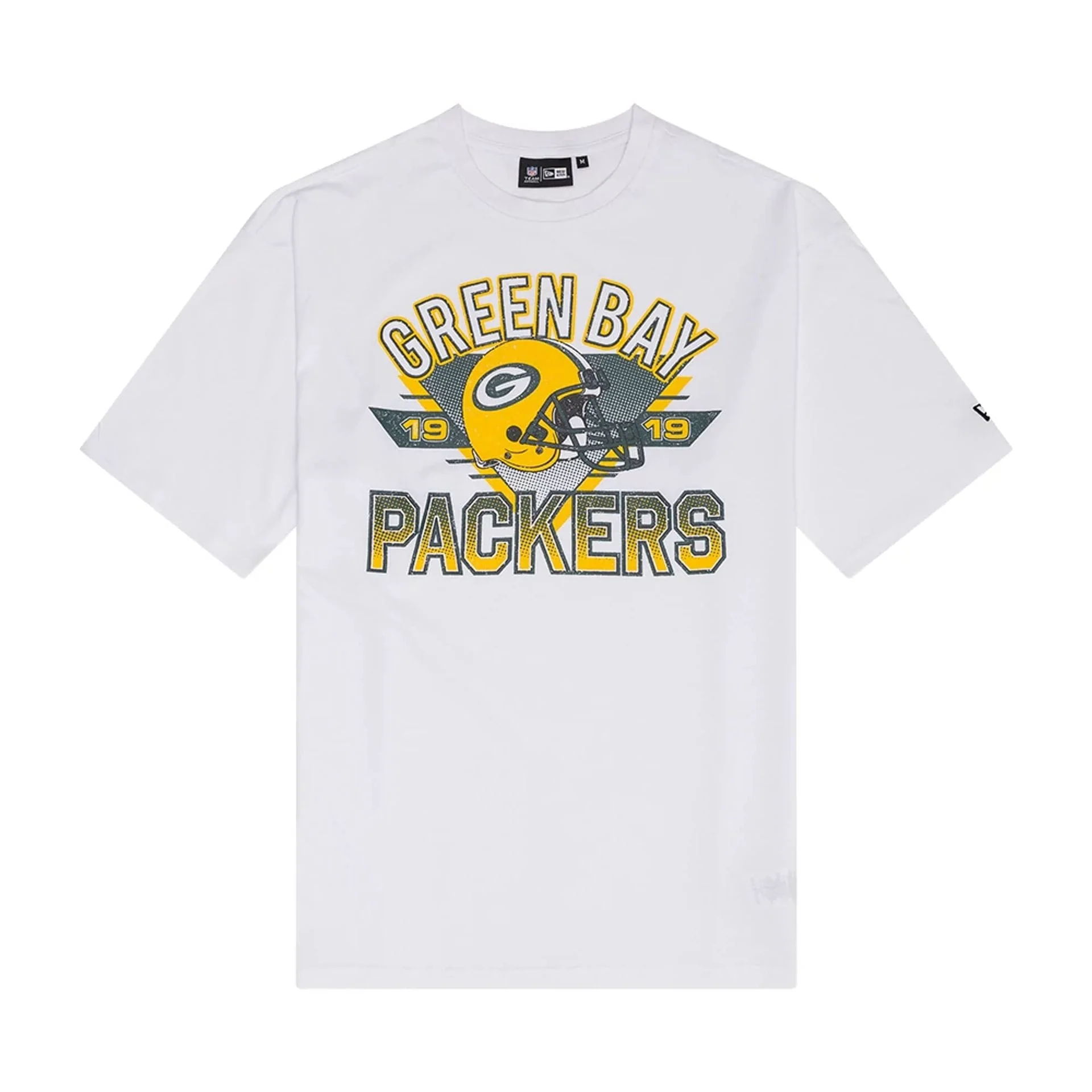 Green Bay Packers NFL Helmet Graphic White T-Shirt