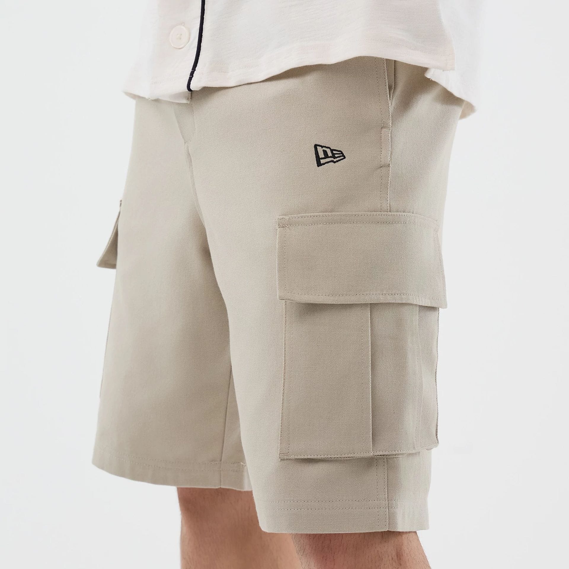 New Era Light Beige Cargo Shorts