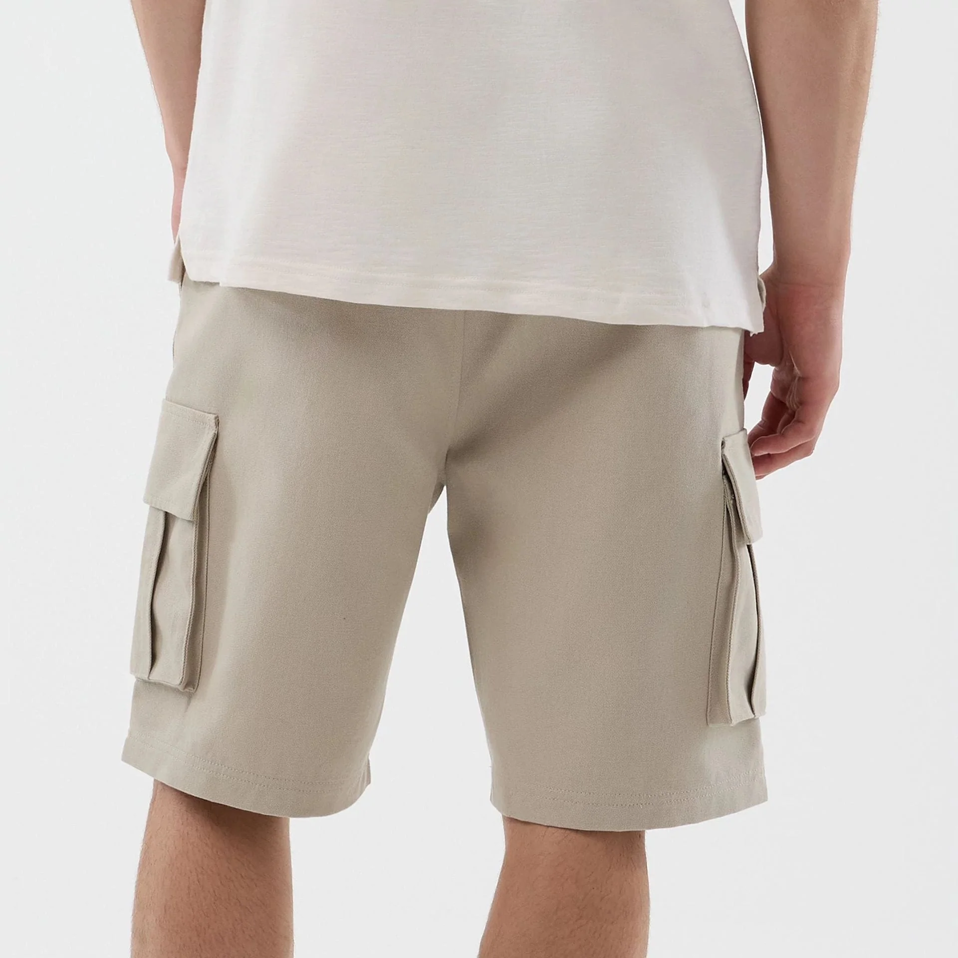New Era Light Beige Cargo Shorts
