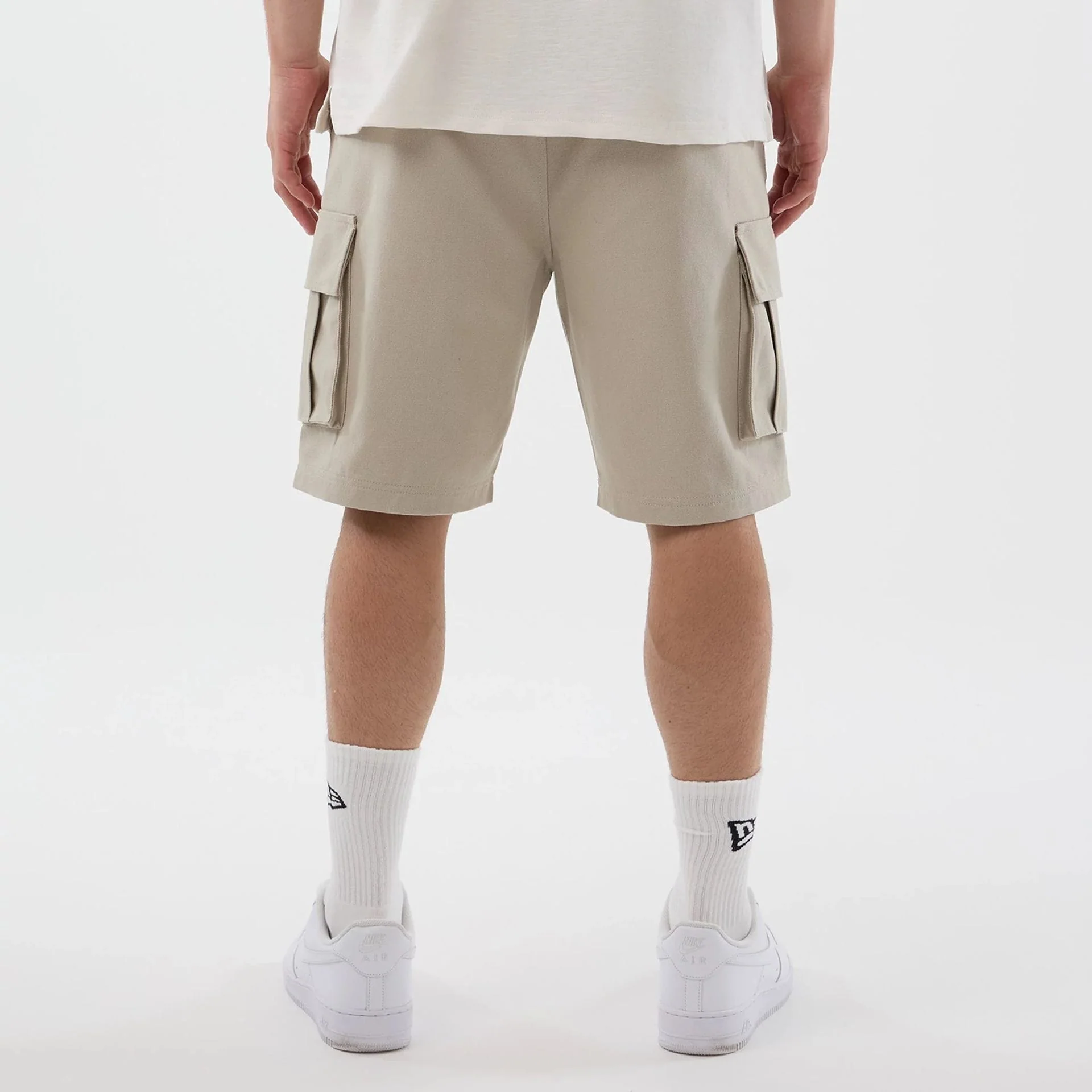 New Era Light Beige Cargo Shorts