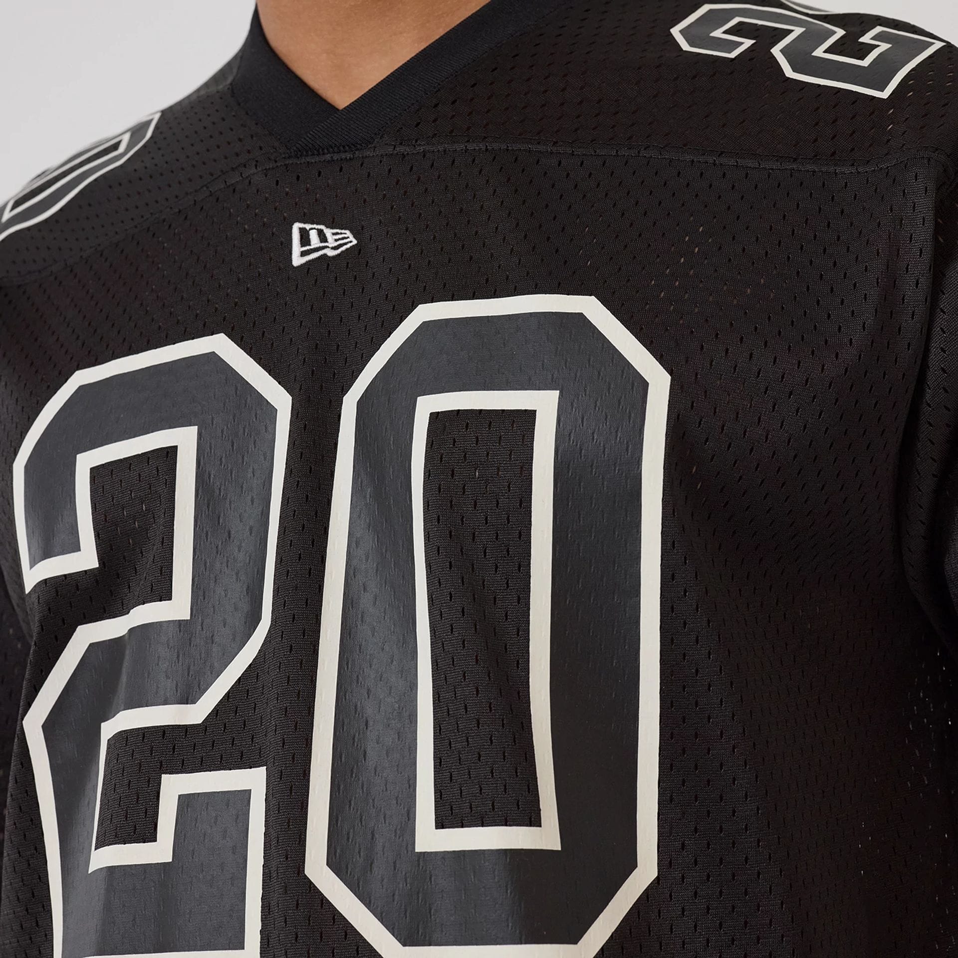 New Era Mesh Football Black Short Sleeve Shirt
