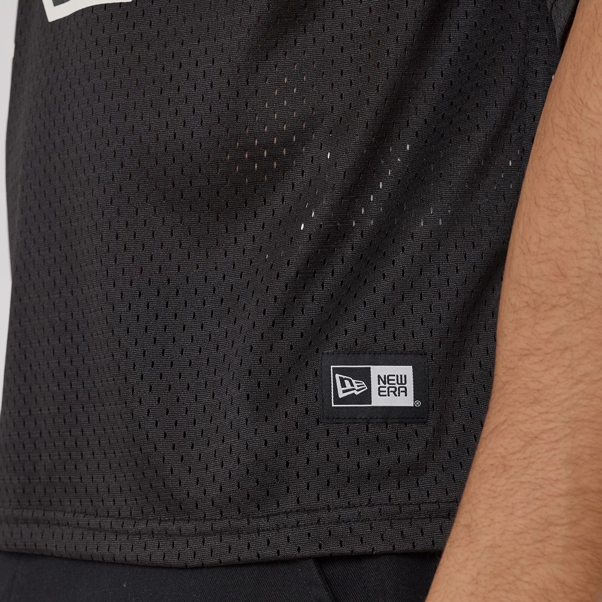 New Era Mesh Football Black Short Sleeve Shirt
