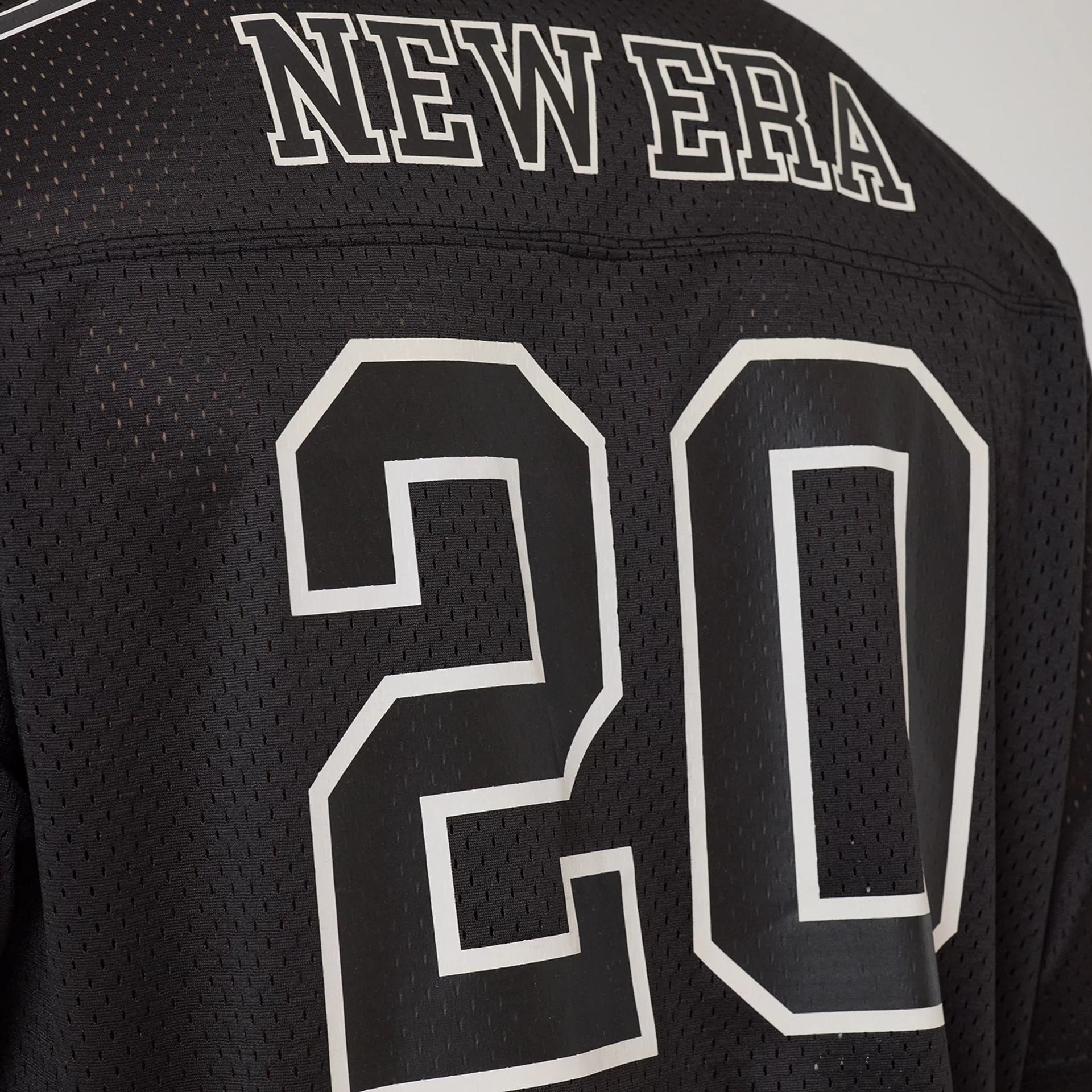 New Era Mesh Football Black Short Sleeve Shirt