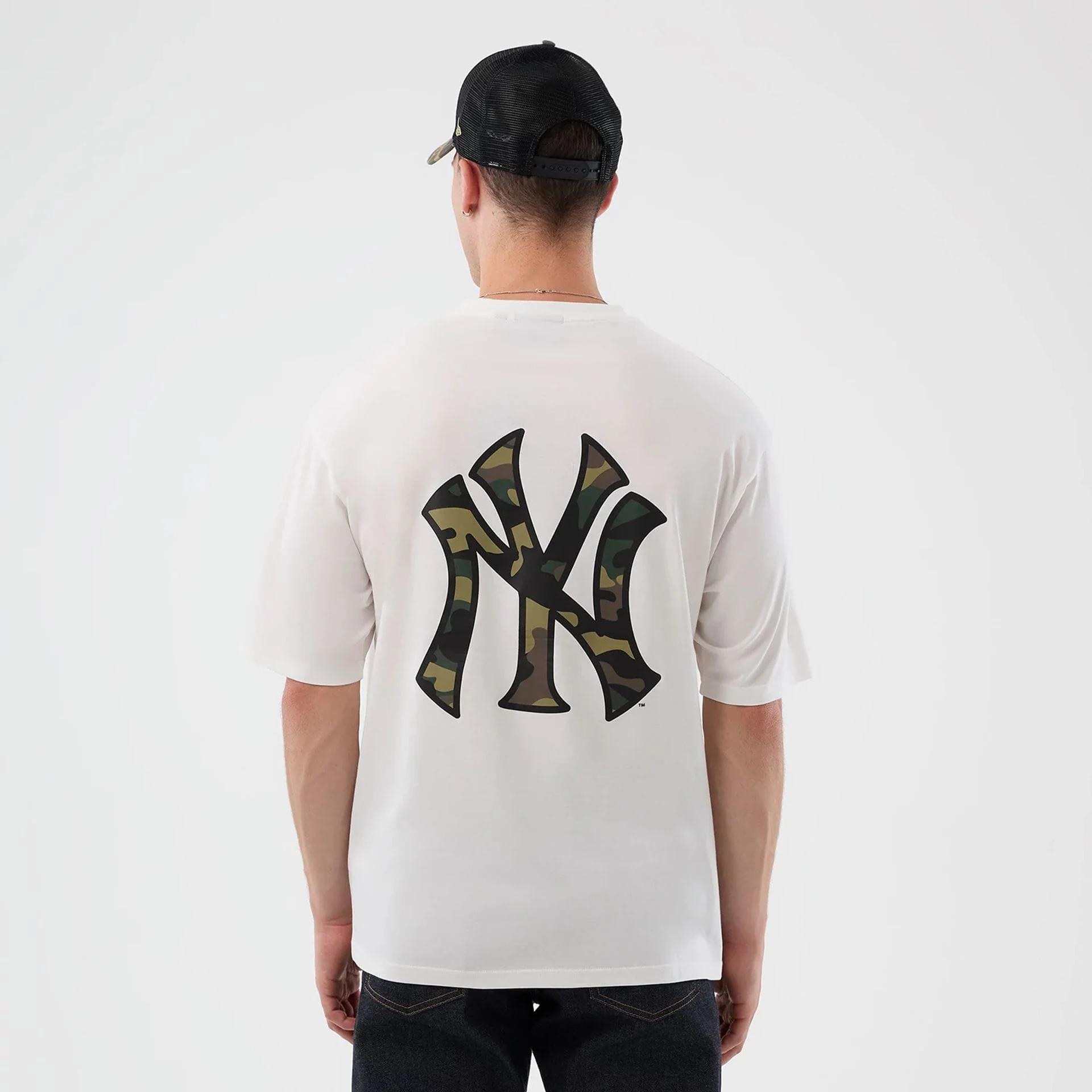 New York Yankees MLB Infill White Oversized T-Shirt