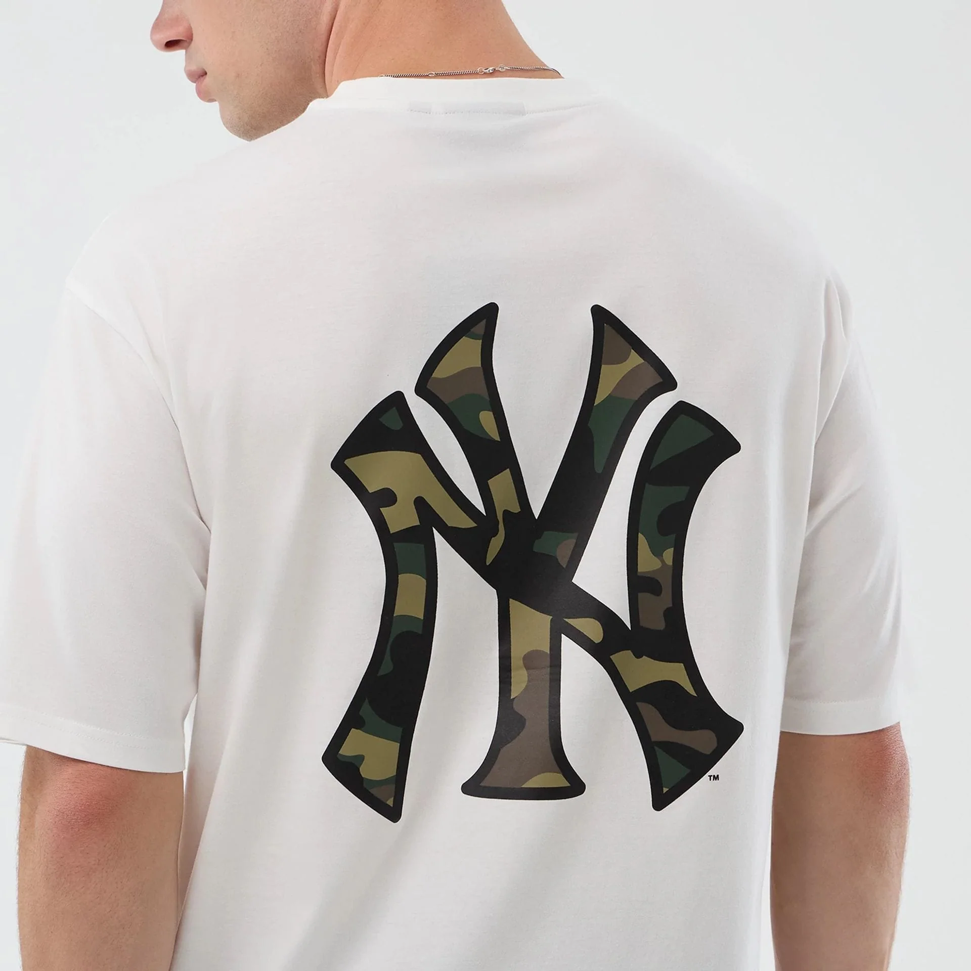 New York Yankees MLB Infill White Oversized T-Shirt