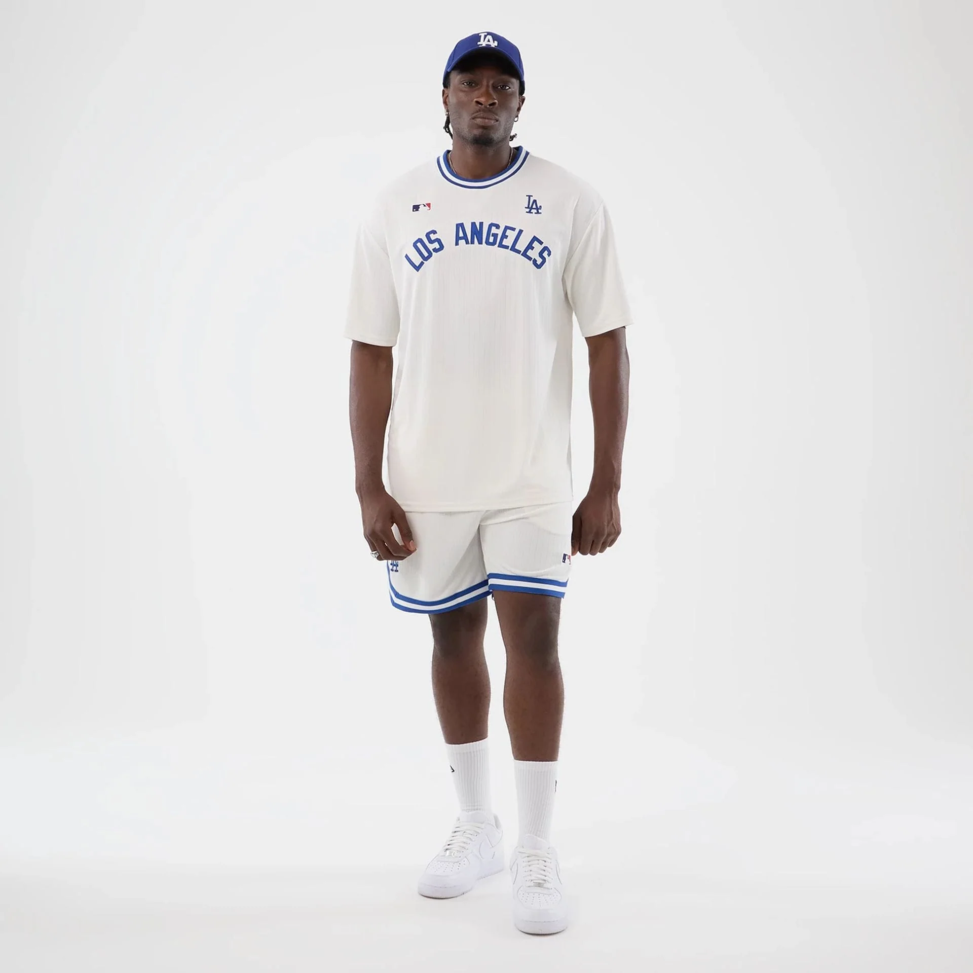 LA Dodgers MLB Arch Open White Oversized T-Shirt