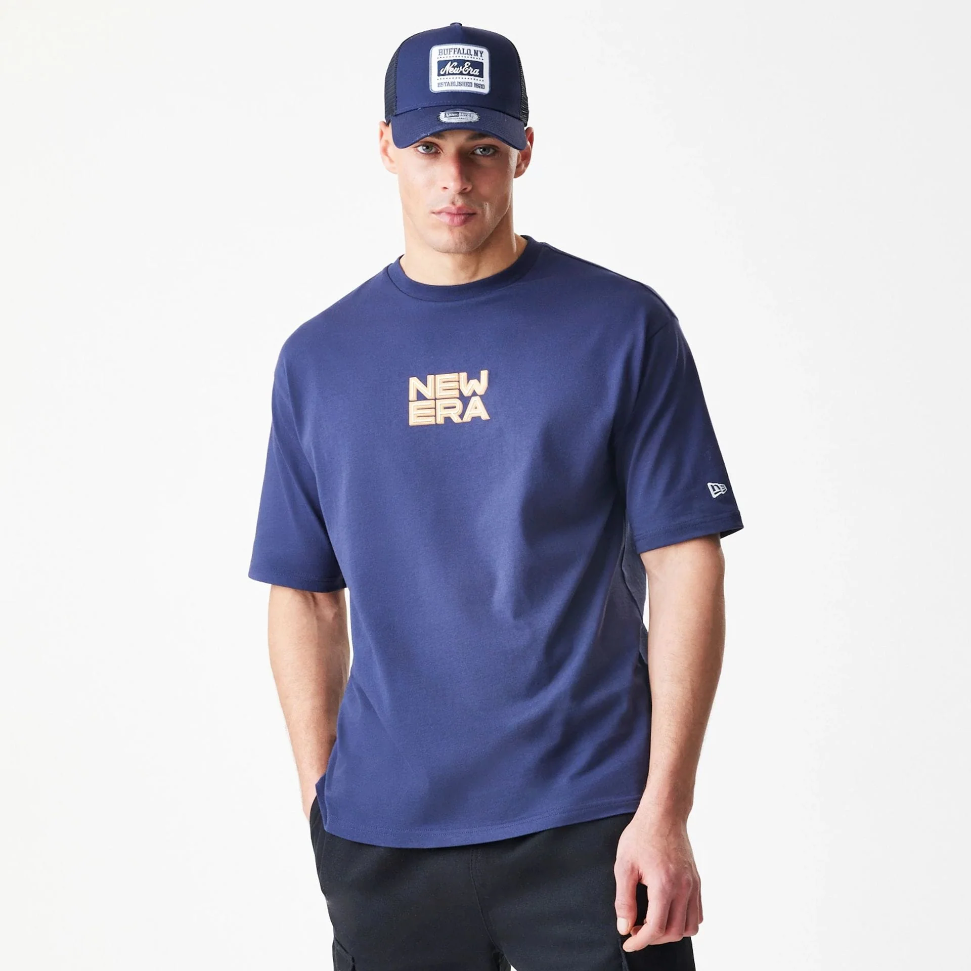 New Era Location Navy Oversized T-Shirt