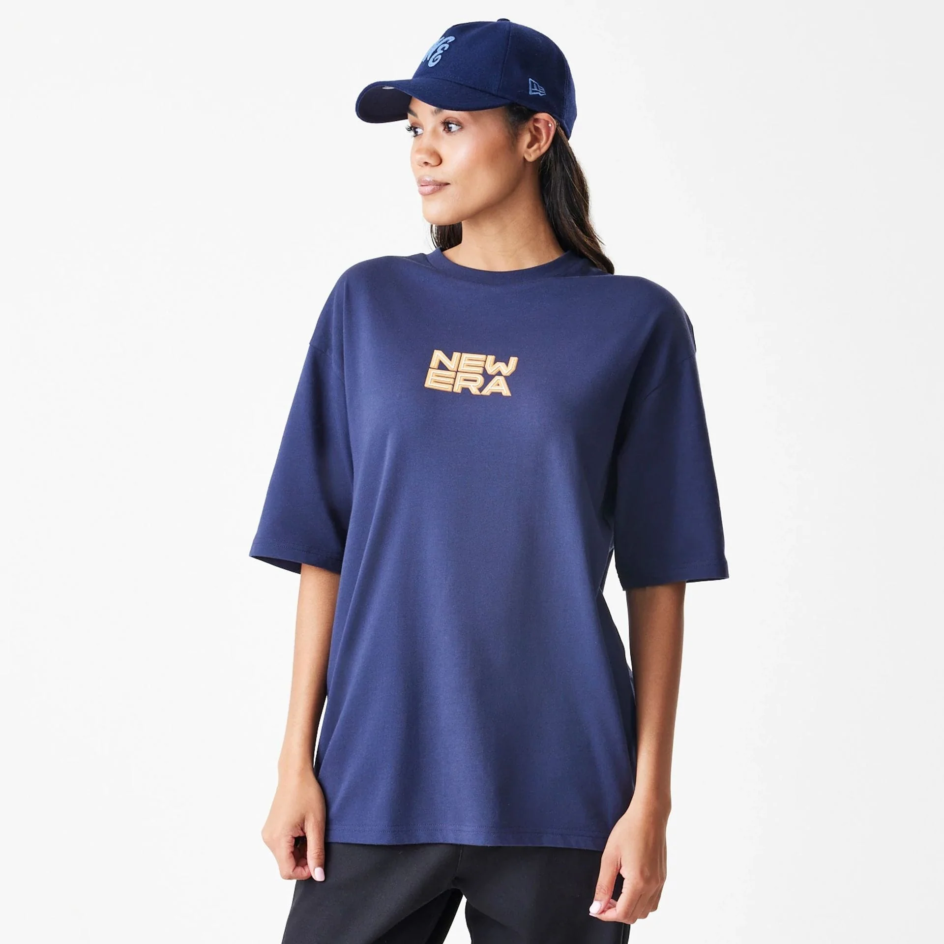 New Era Location Navy Oversized T-Shirt