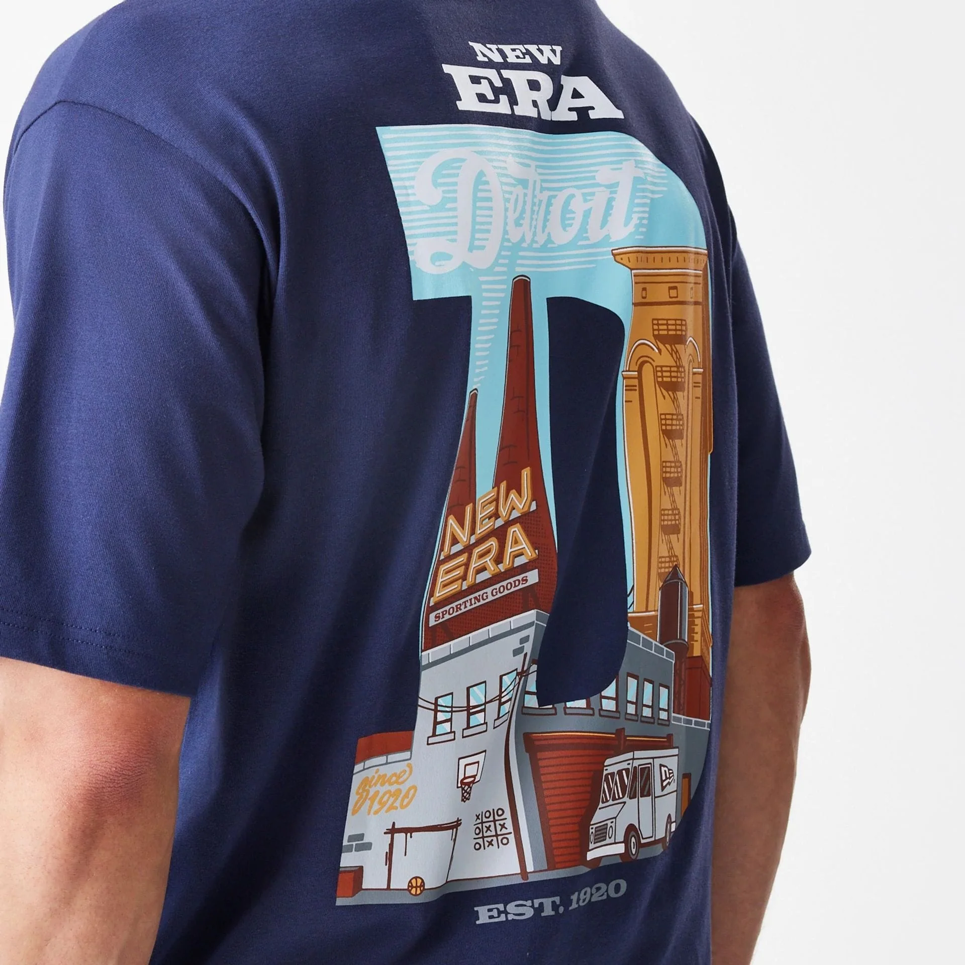 New Era Location Navy Oversized T-Shirt