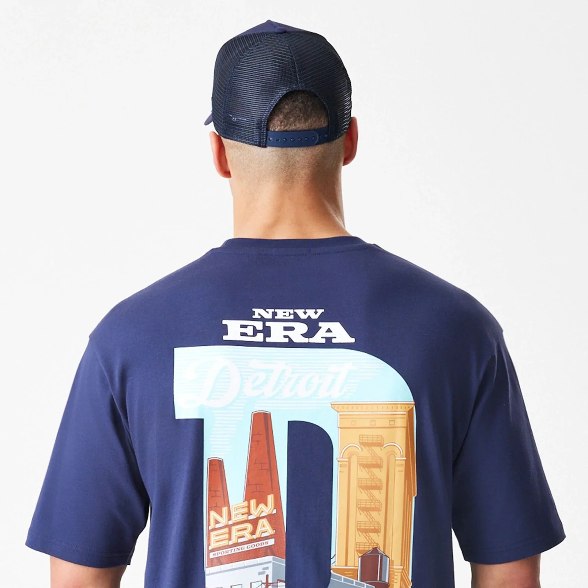 New Era Location Navy Oversized T-Shirt