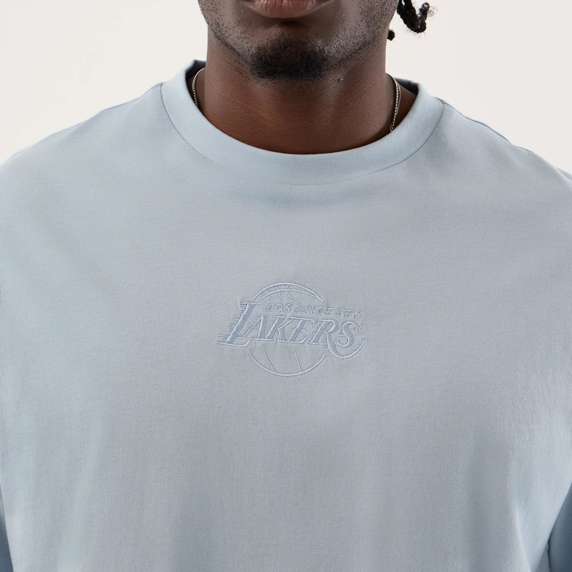 LA Lakers NBA League Essential Pastel Blue Oversized T-Shirt