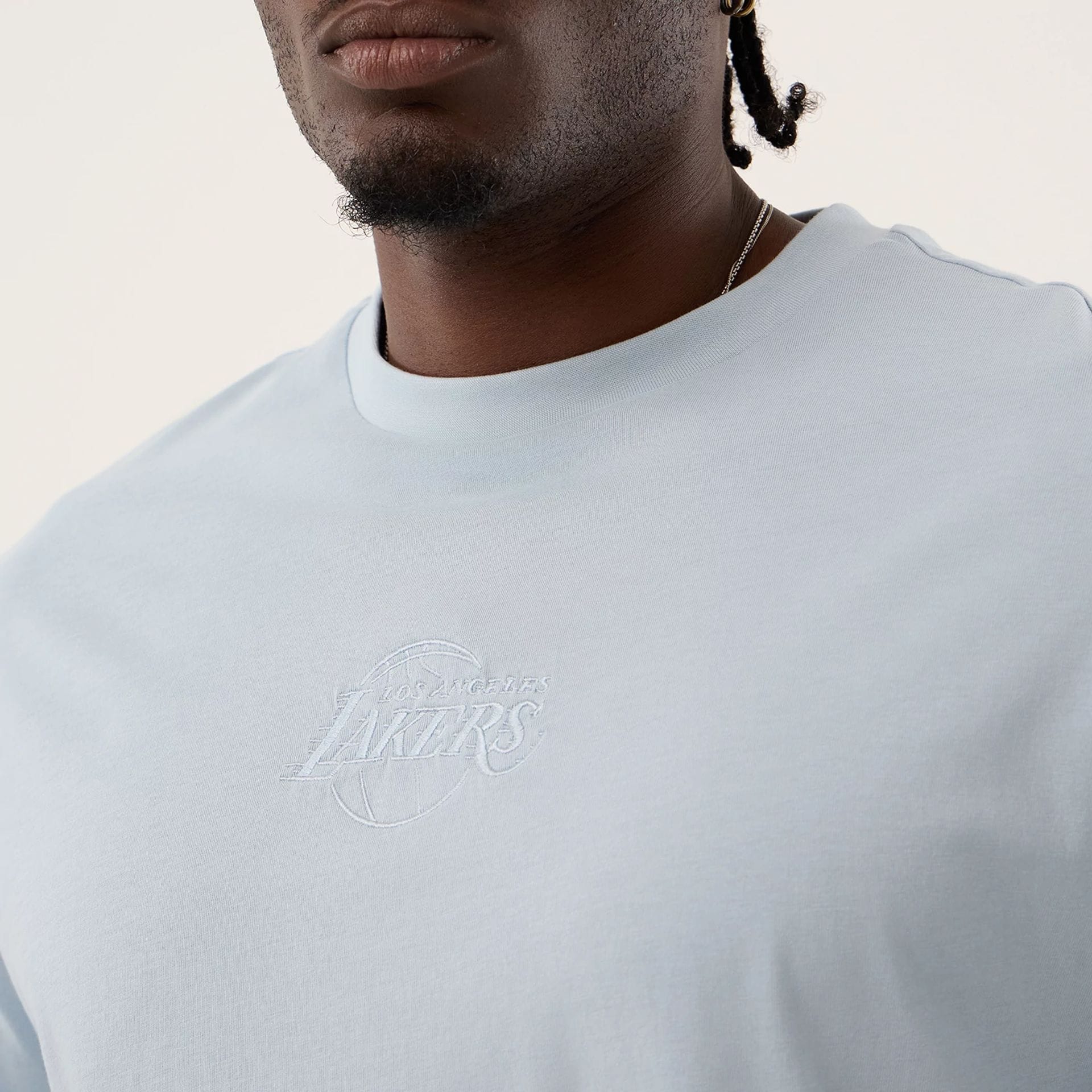 LA Lakers NBA League Essential Pastel Blue Oversized T-Shirt