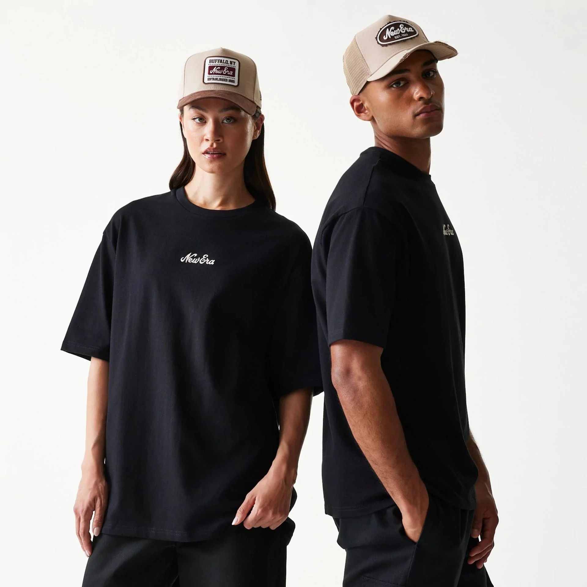 New Era Script Black T-Shirt