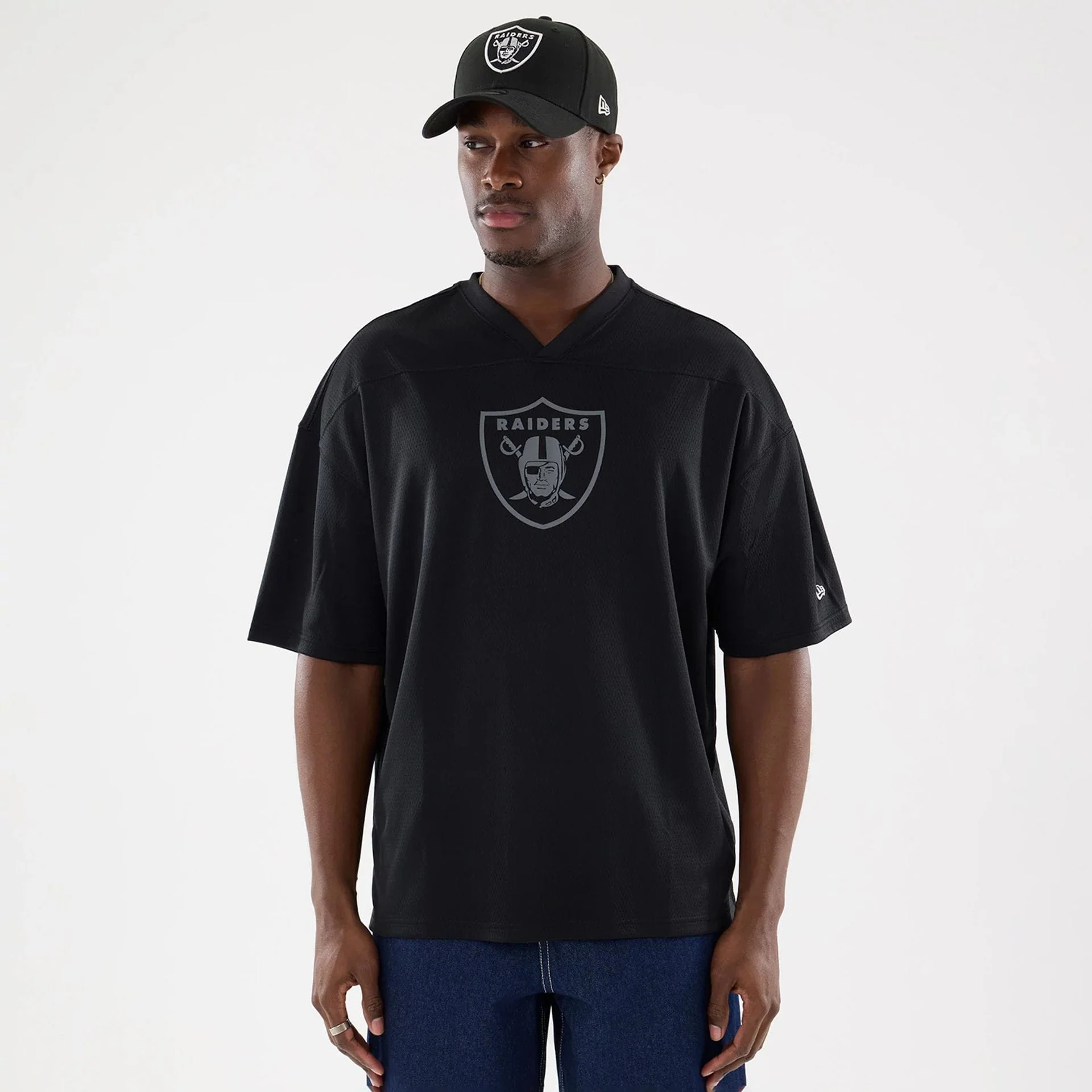 Las Vegas Raiders NFL Raiders Wear Black Mesh Oversized T-Shirt