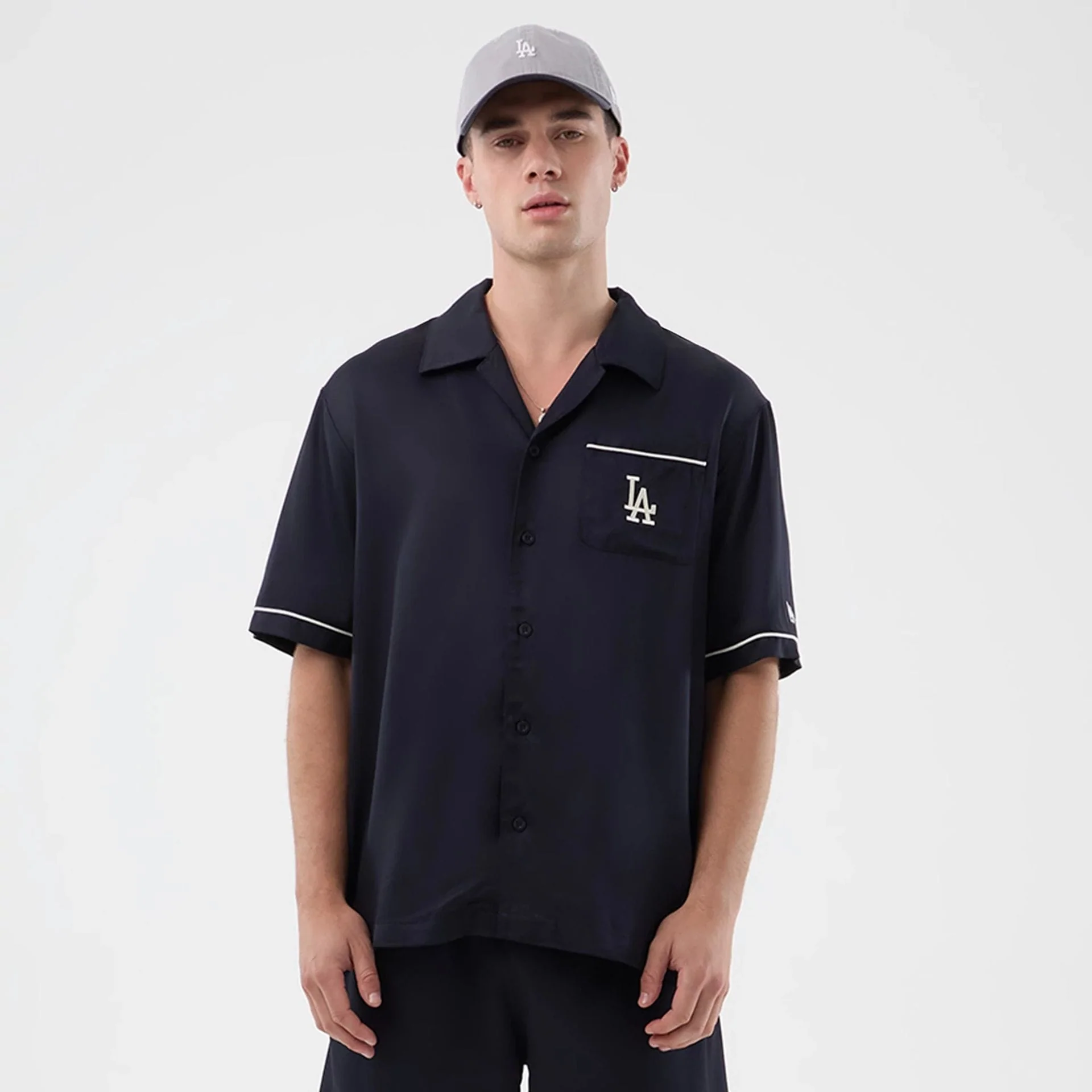 LA Dodgers MLB Graphic Revere Navy Short Sleeve Shirt