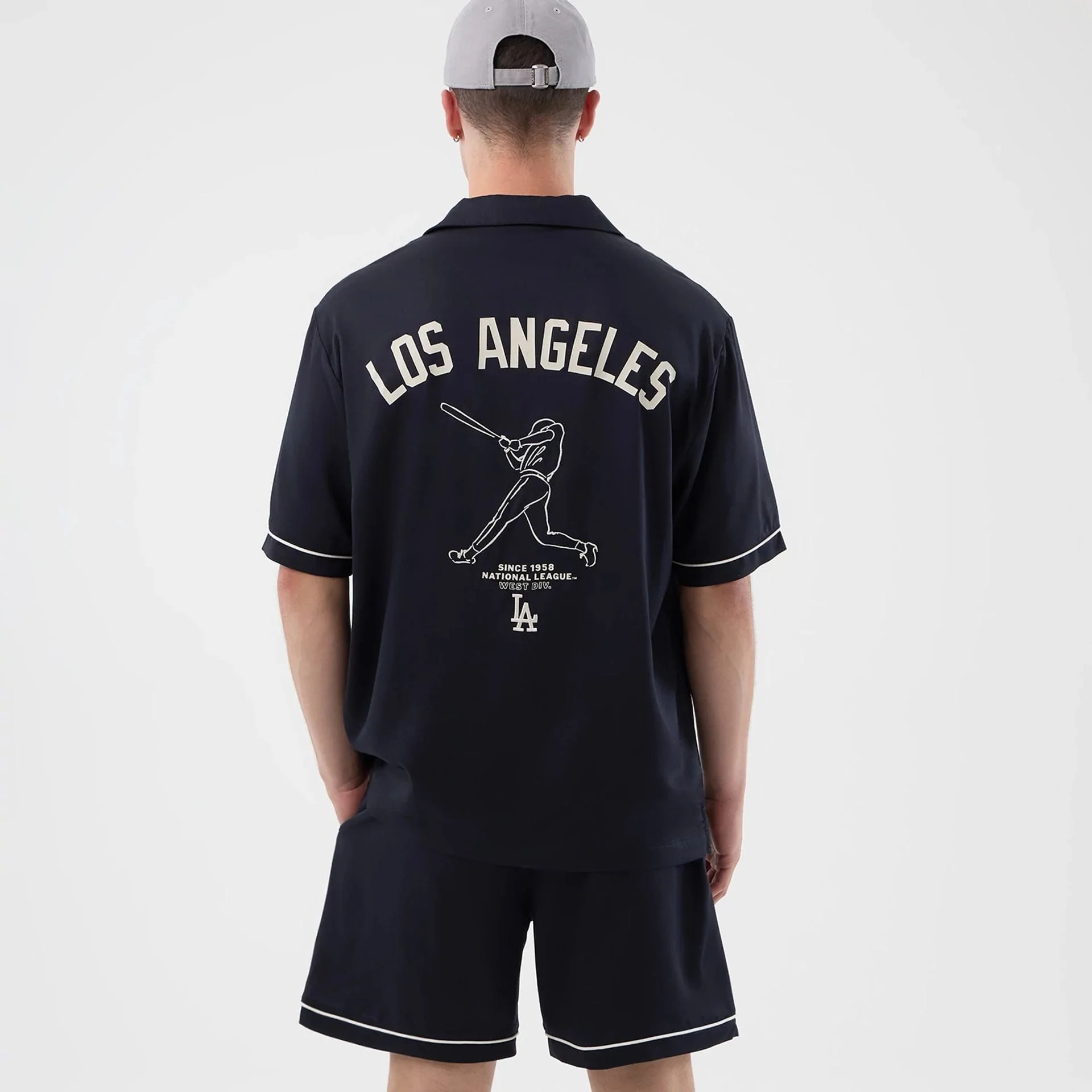 LA Dodgers MLB Graphic Revere Navy Short Sleeve Shirt