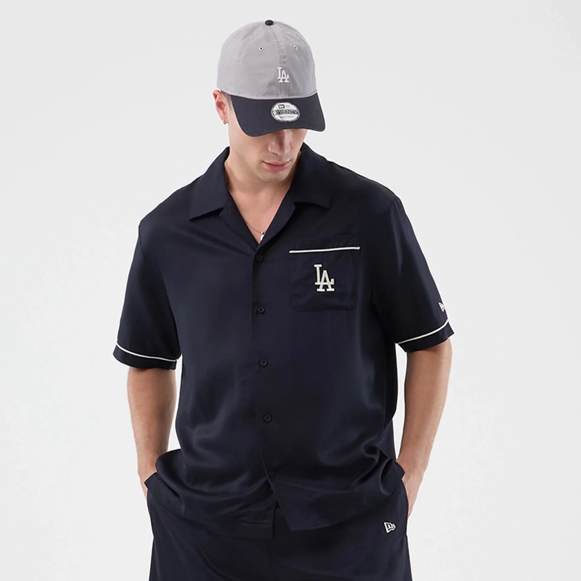 LA Dodgers MLB Graphic Revere Navy Short Sleeve Shirt
