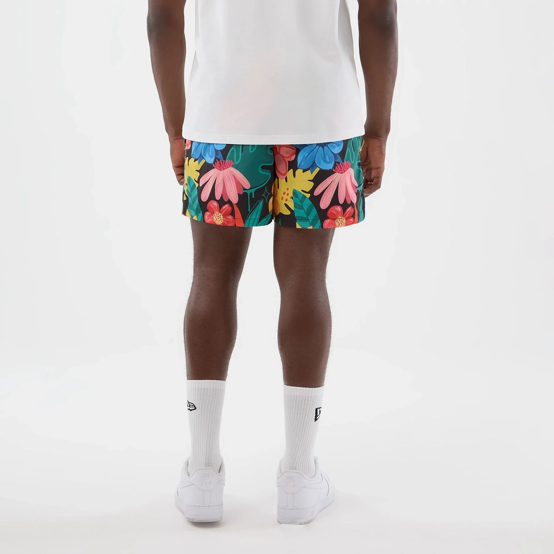 New Era Floral Black Swimming Shorts