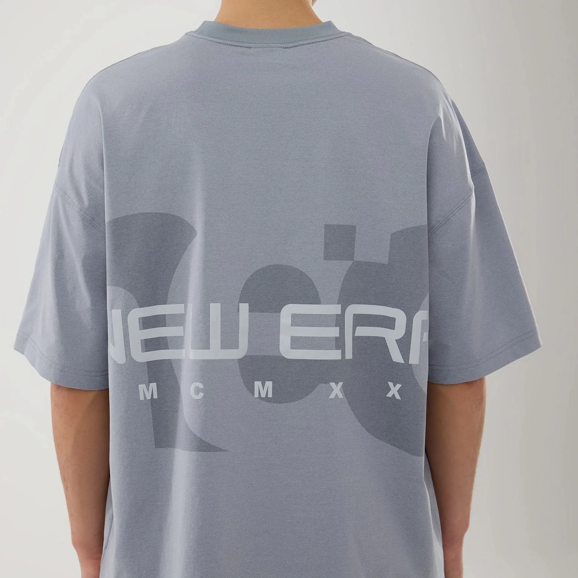 New Era NEC Logo Grey Oversized T-Shirt