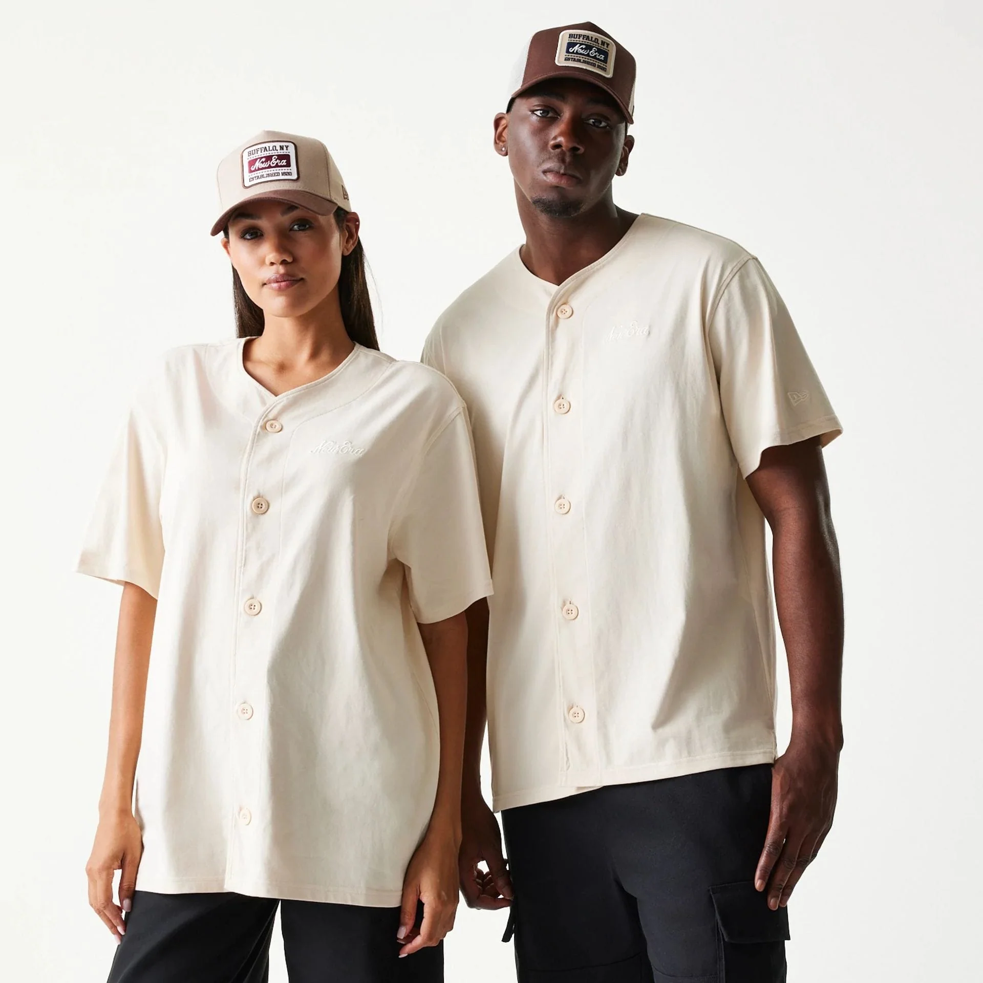New Era Script Light Beige T-Shirt