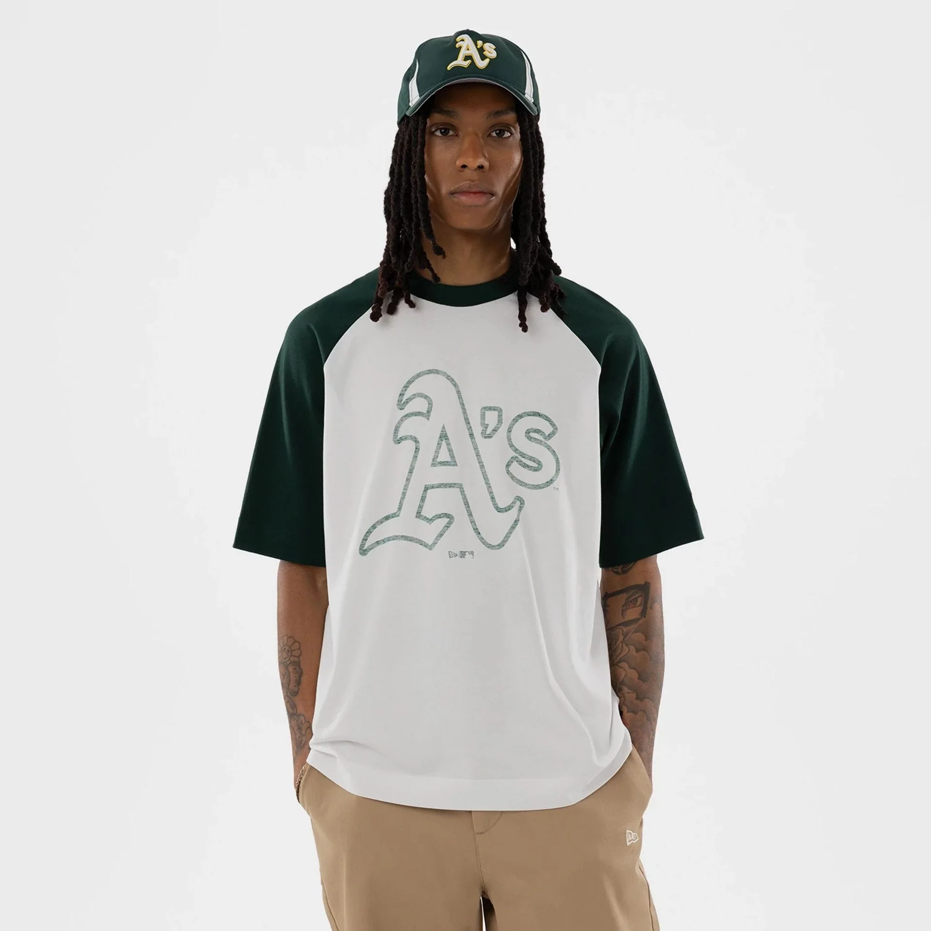 Athletics MLB White Boxy T-Shirt