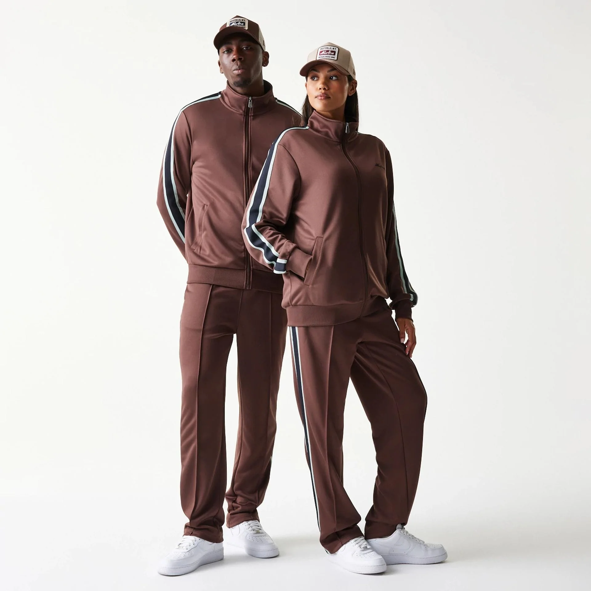 New Era Script Brown Track Jacket