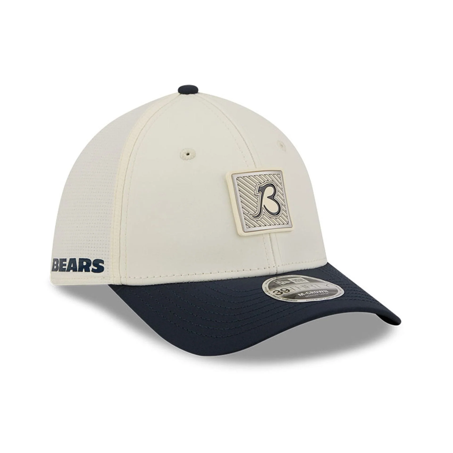 Chicago Bears NFL Training 2026 White 39THIRTY M-Crown Stretch Fit Cap