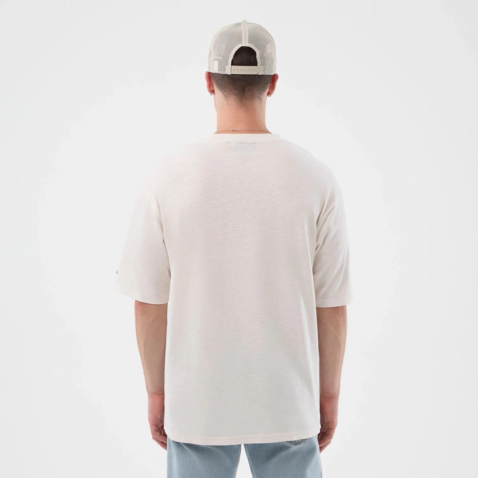 New York Yankees MLB Slub Open White Oversized T-Shirt