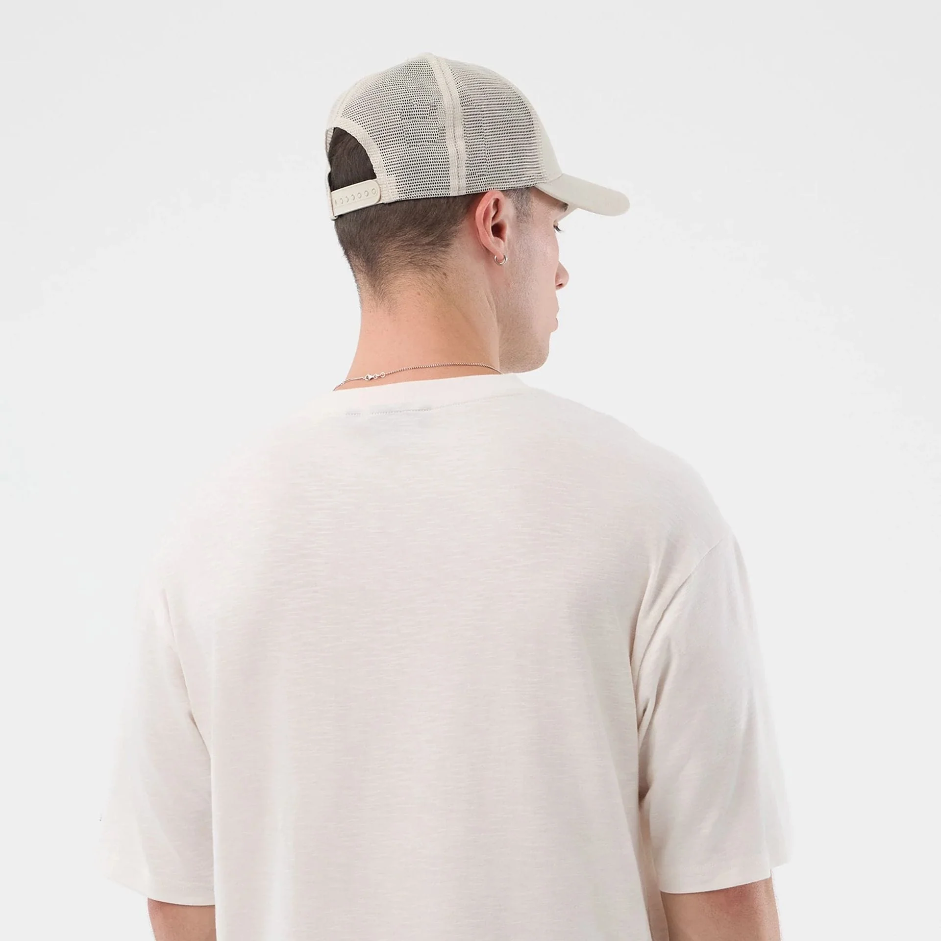 New York Yankees MLB Slub Open White Oversized T-Shirt