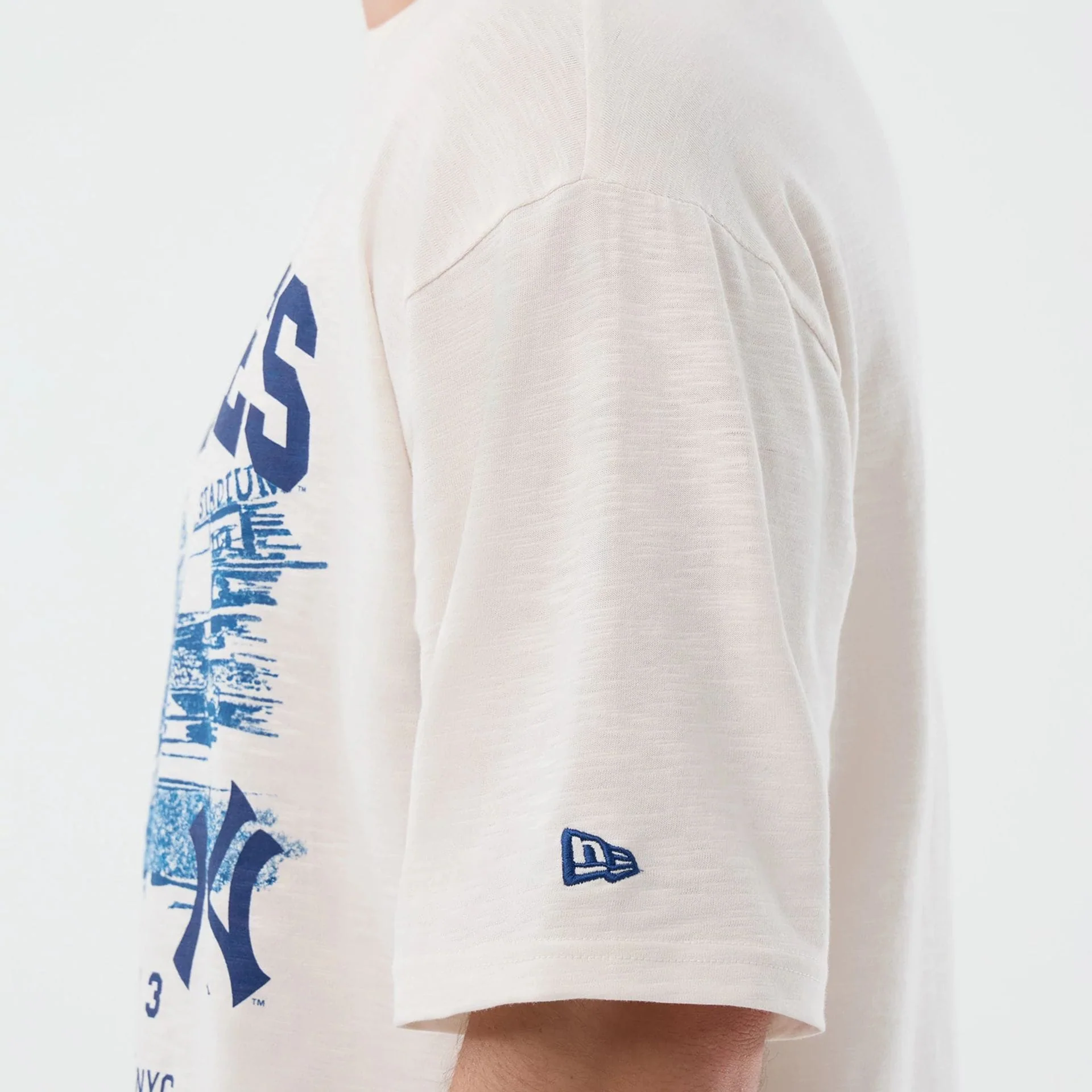 New York Yankees MLB Slub Open White Oversized T-Shirt