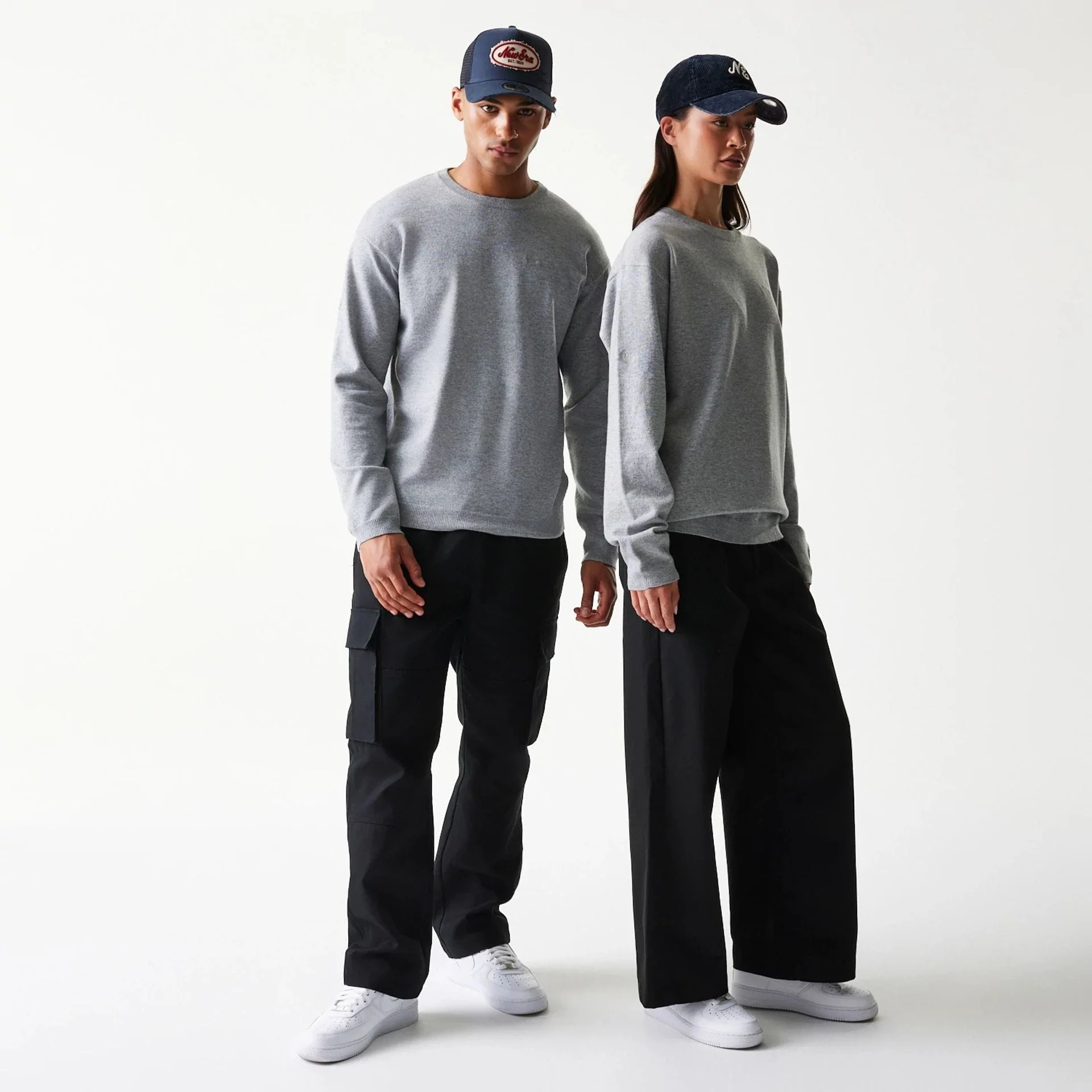 New Era Essential Flag Grey Knitted Sweater
