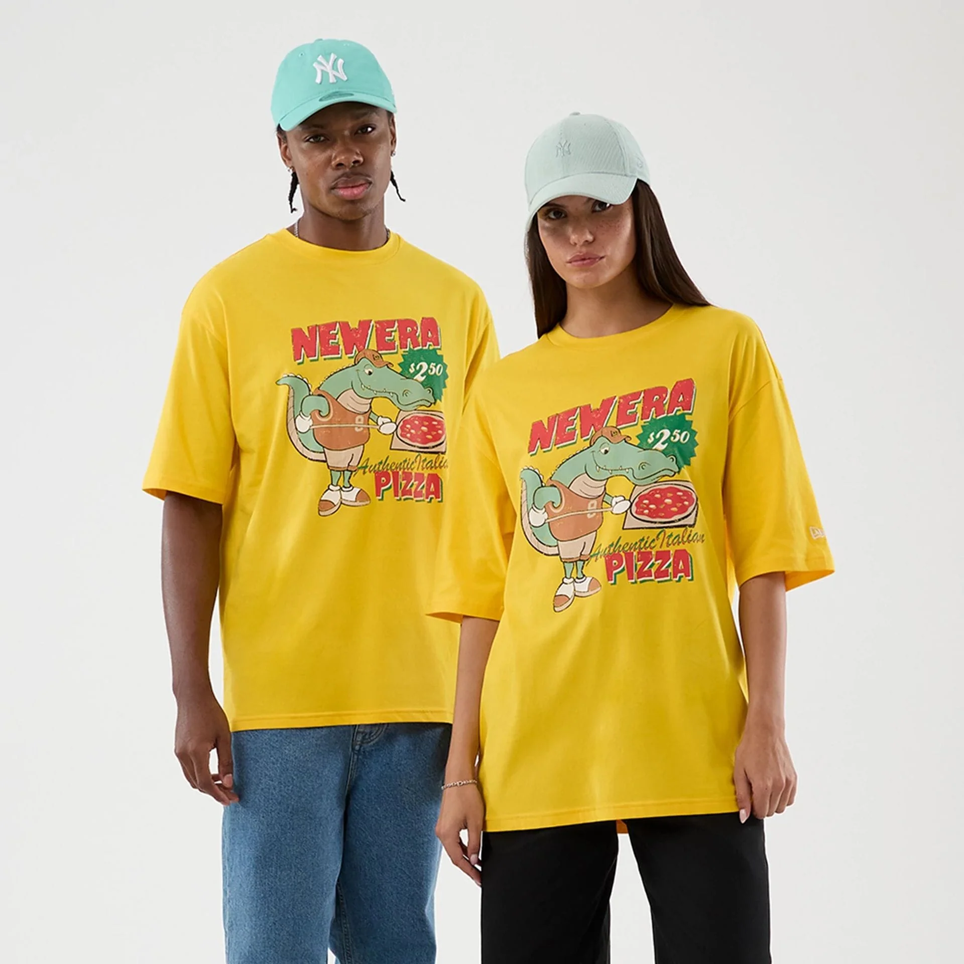 New Era Alligator Character Graphic Yellow T-Shirt