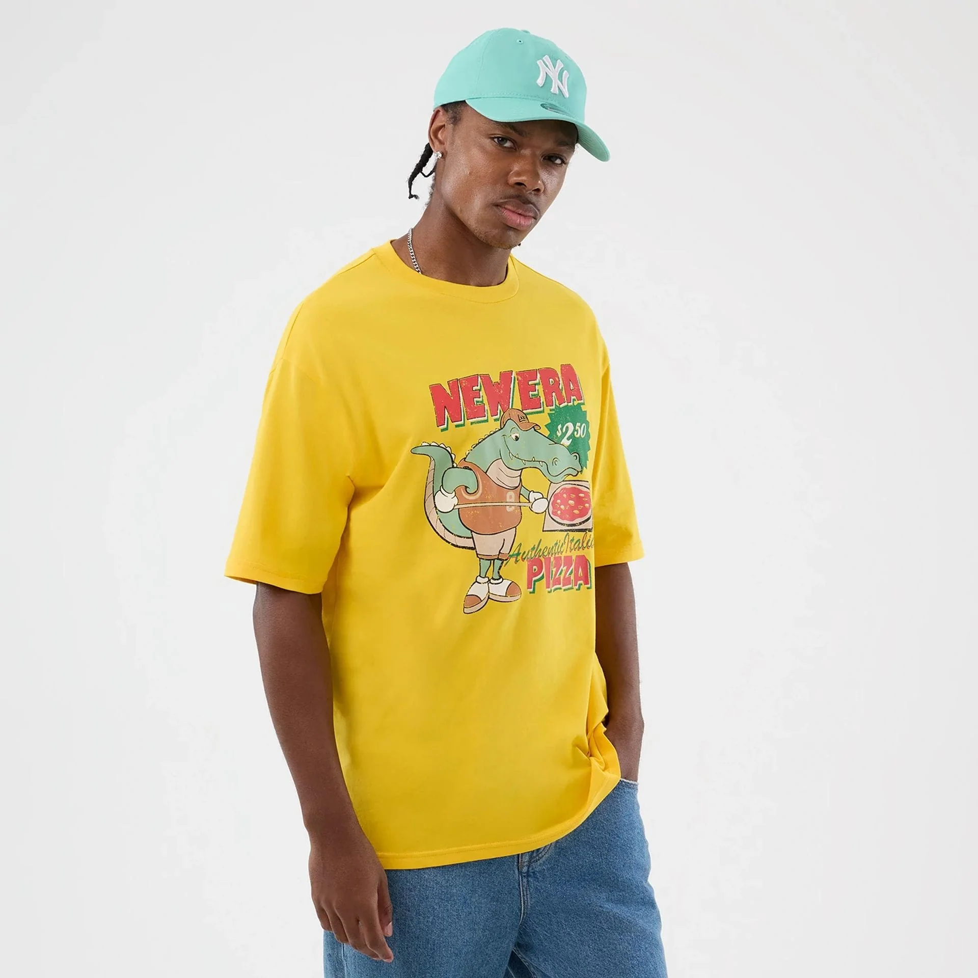 New Era Alligator Character Graphic Yellow T-Shirt