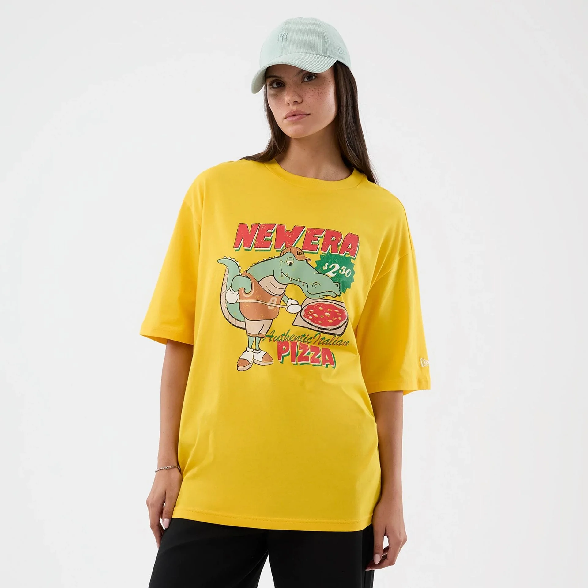 New Era Alligator Character Graphic Yellow T-Shirt