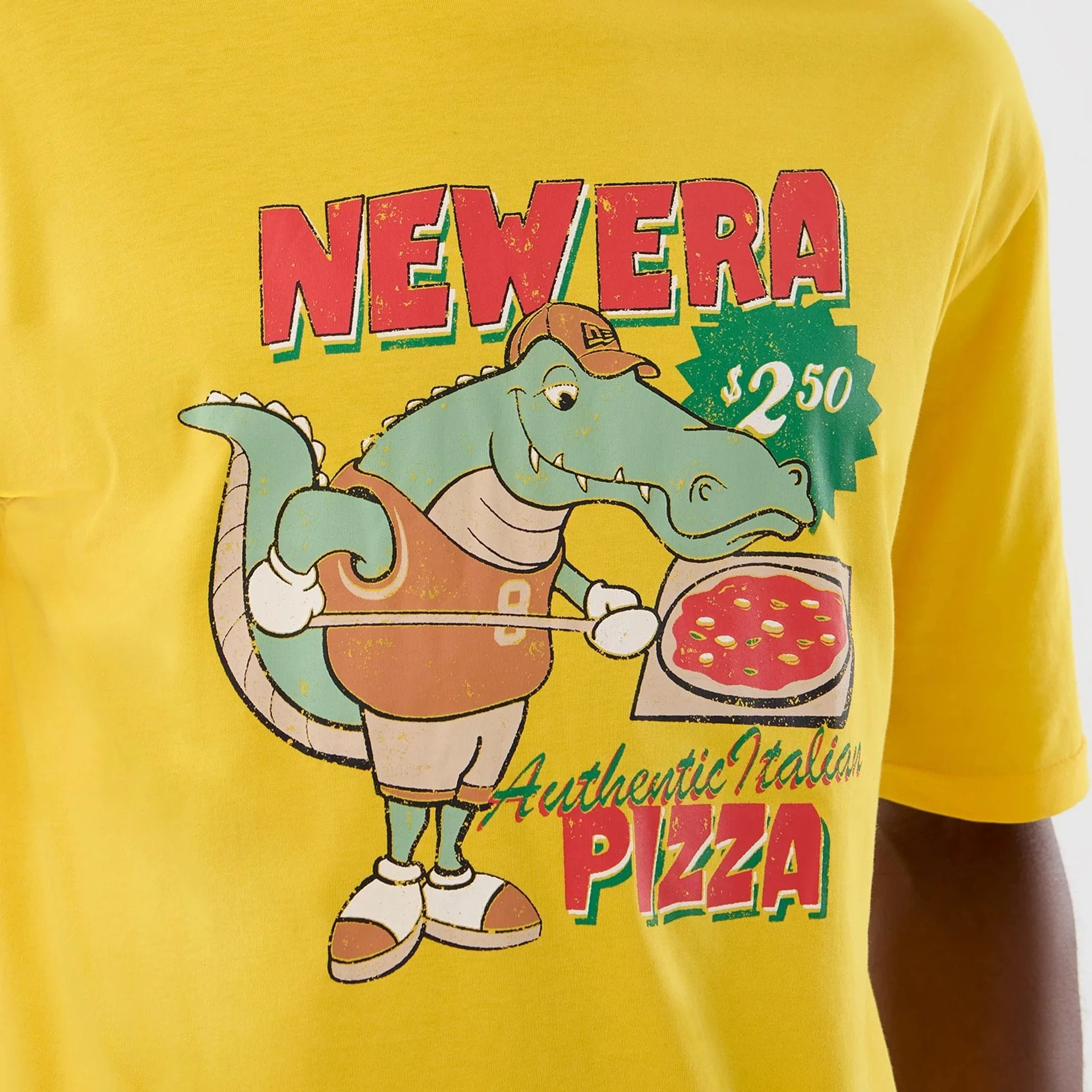 New Era Alligator Character Graphic Yellow T-Shirt