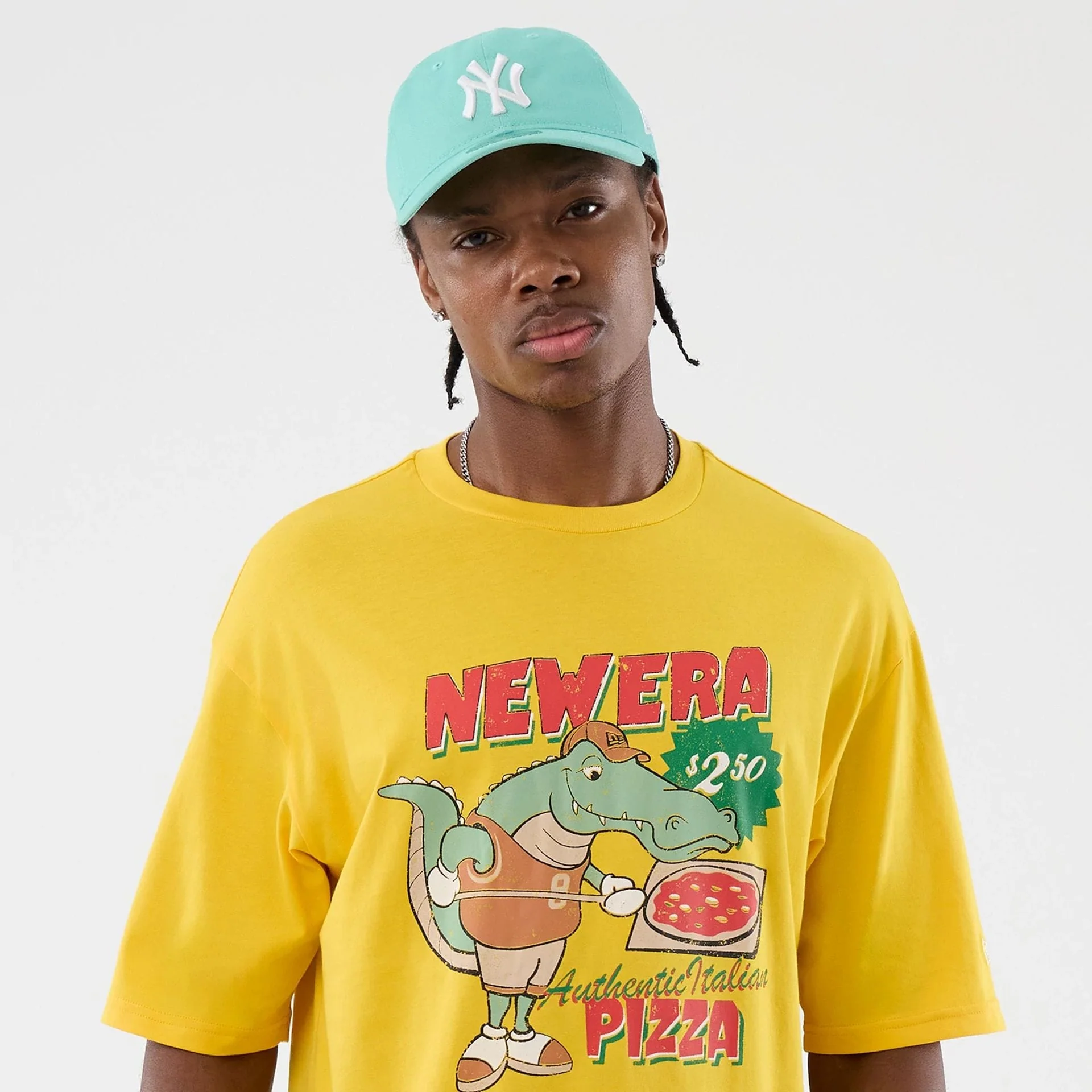 New Era Alligator Character Graphic Yellow T-Shirt