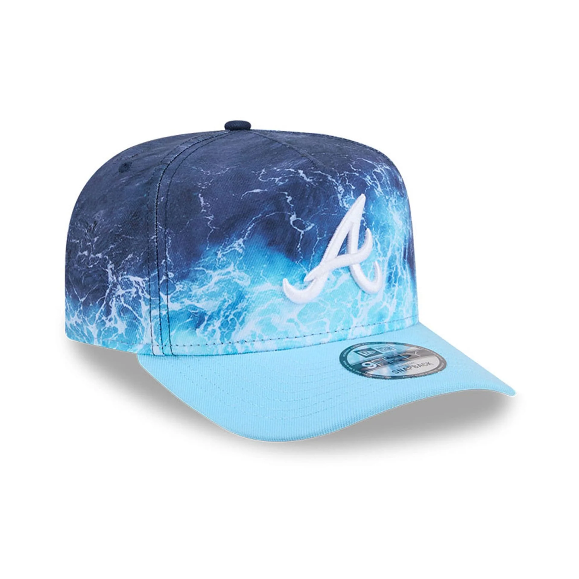 Braves MLB Deep Water Pastel Blue 9FIFTY A-Frame Snapback Adjustable Cap